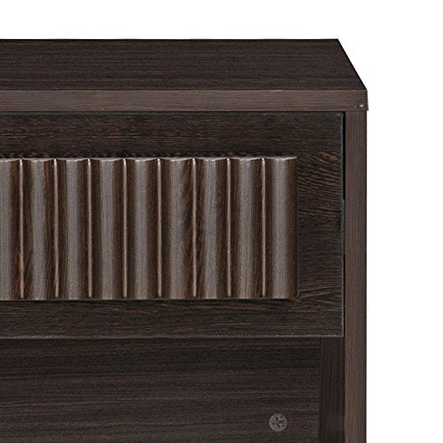 Tiago Engineered Wood Bedside Table in Wenge Colour