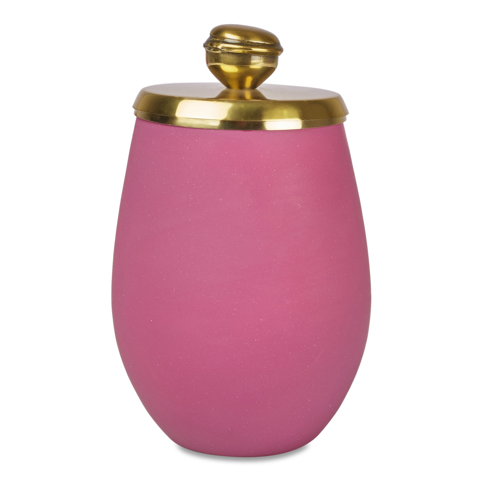 Emilia Glass Frosted Colored Tumbler in Plum Colour