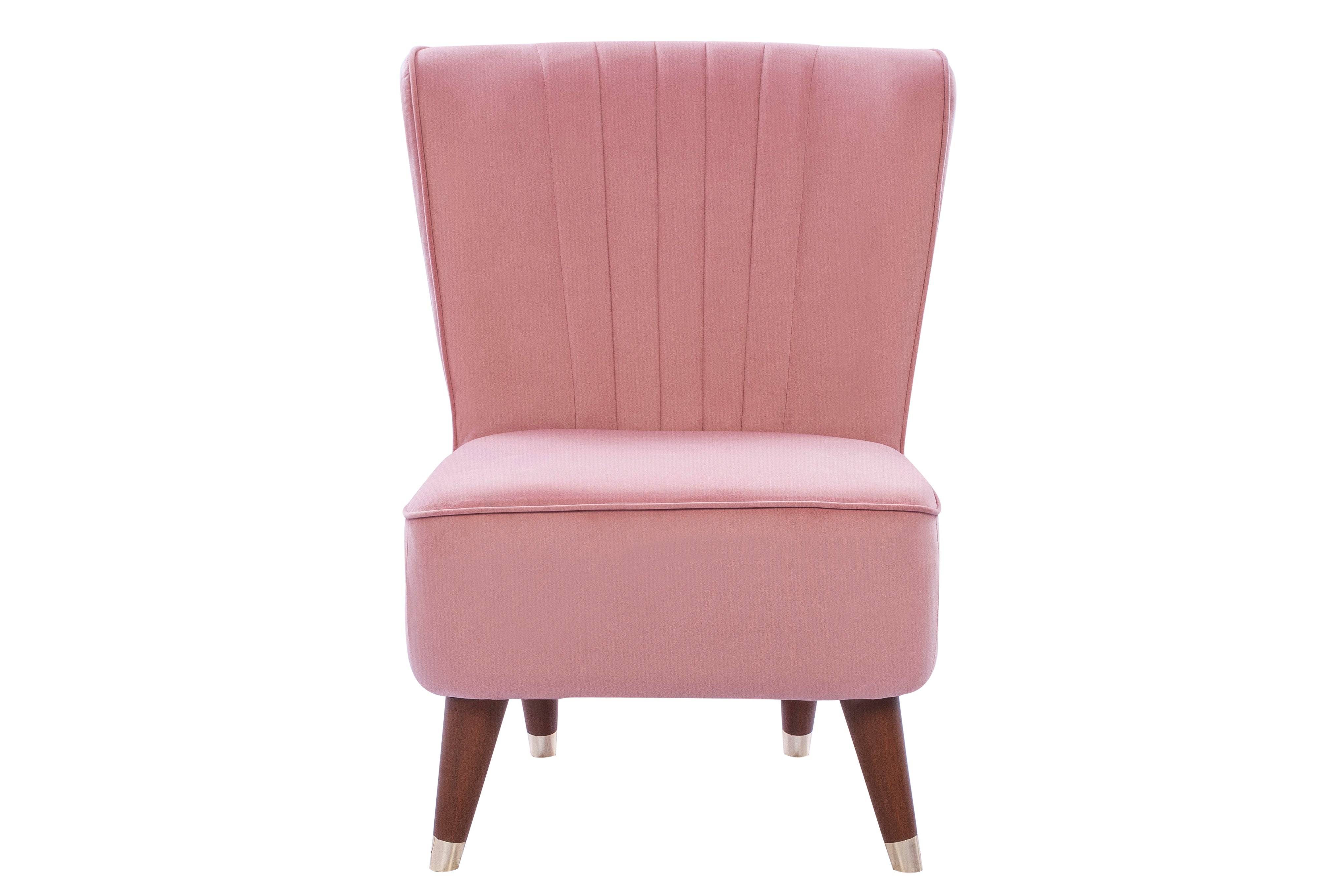 Jane Velvet Accent Chair in Pink Colour