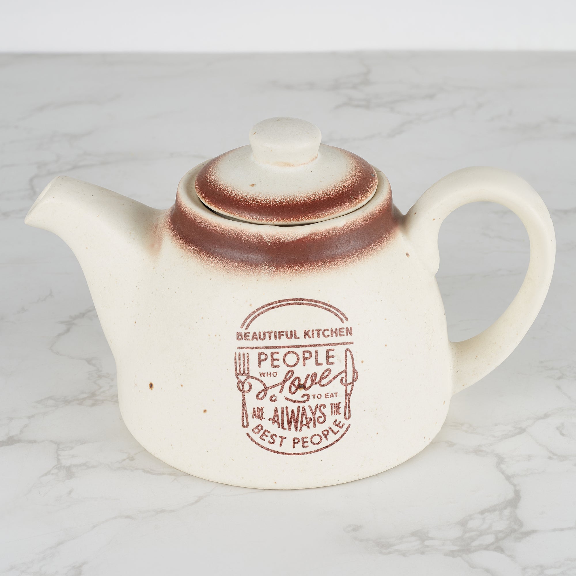 Beautiful Kitchen Studio Pottery Stoneware Tea Pot in Beige Colour