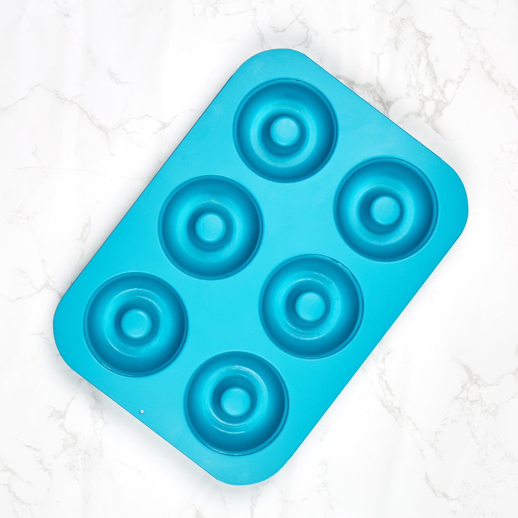 Bakelicious Aluminium 6 Cavity Donut Tray in Teal Colour