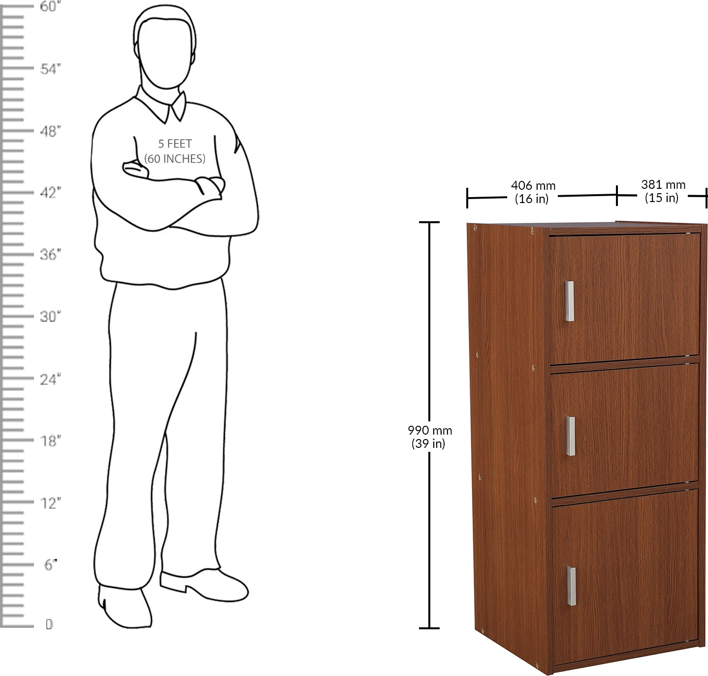 Combo - Buy Albert Engineered Wood 3 Tier + 4 Tier + 5 Tier Cabinet in Oak Colour
