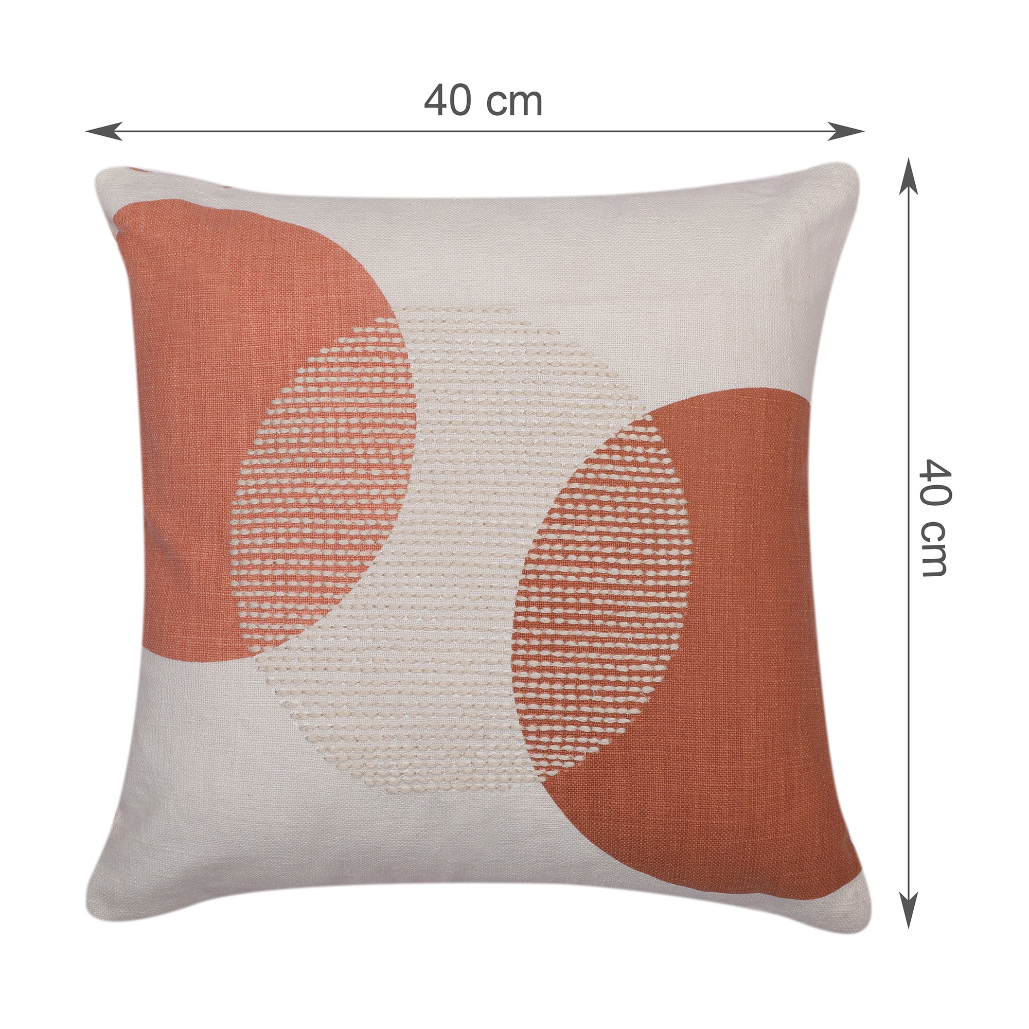 Modern Chic Cushion Cover Rust/Off White, 40X40cm