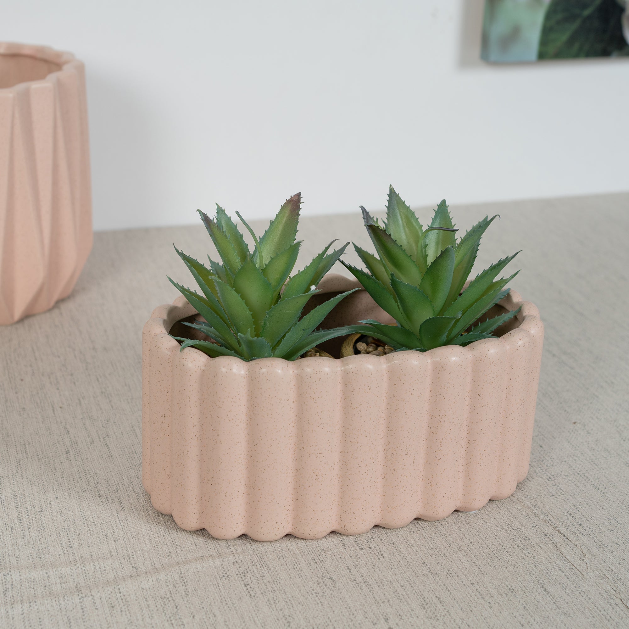 Silk Route Ceramic Planter 10Cm in Pink Colour