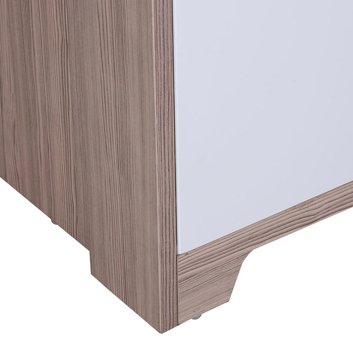Ambra Two Door Wardrobe in White & Larch Colour