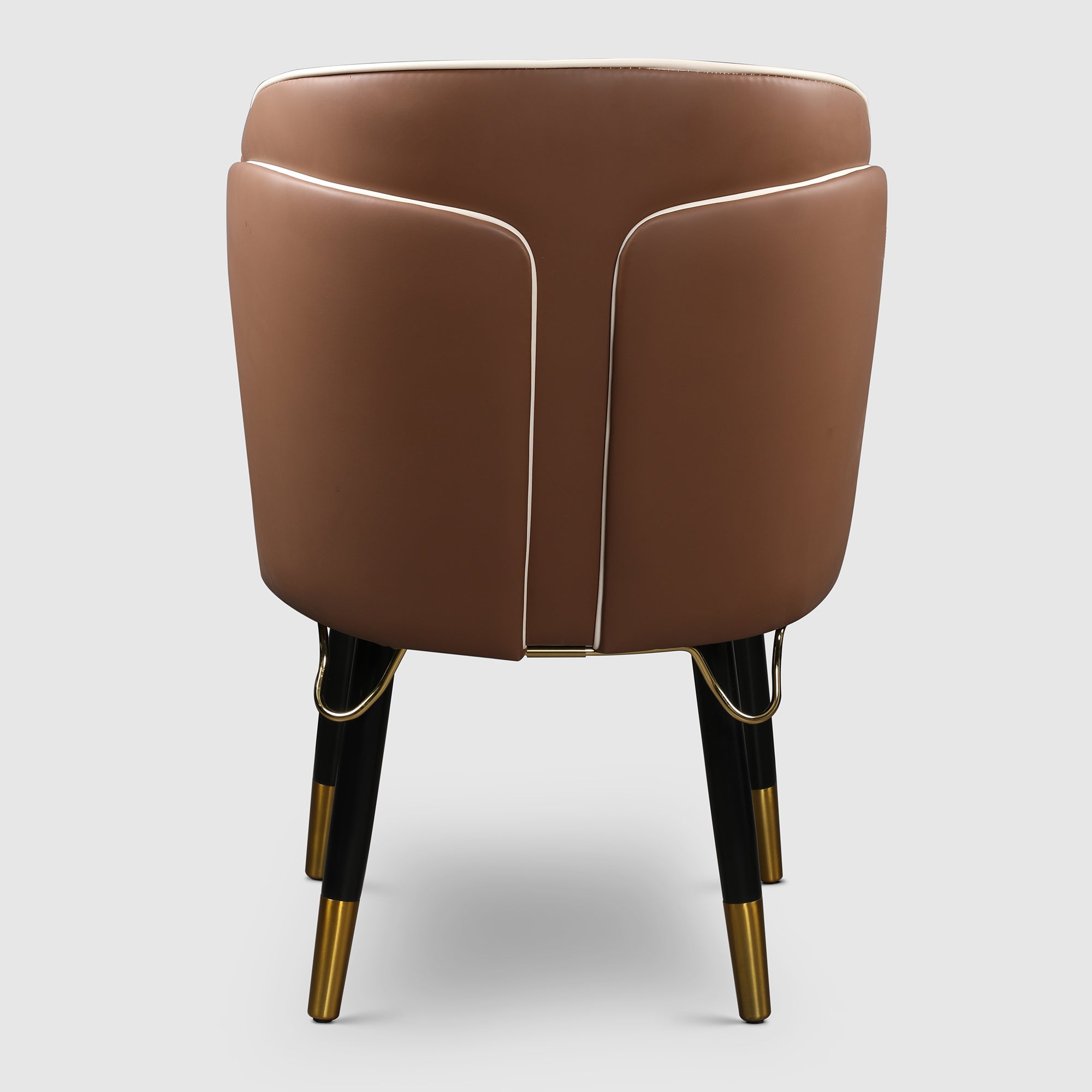 Henry Solidwood Dining Chair (Set of 2) in Beige & Gold Colour