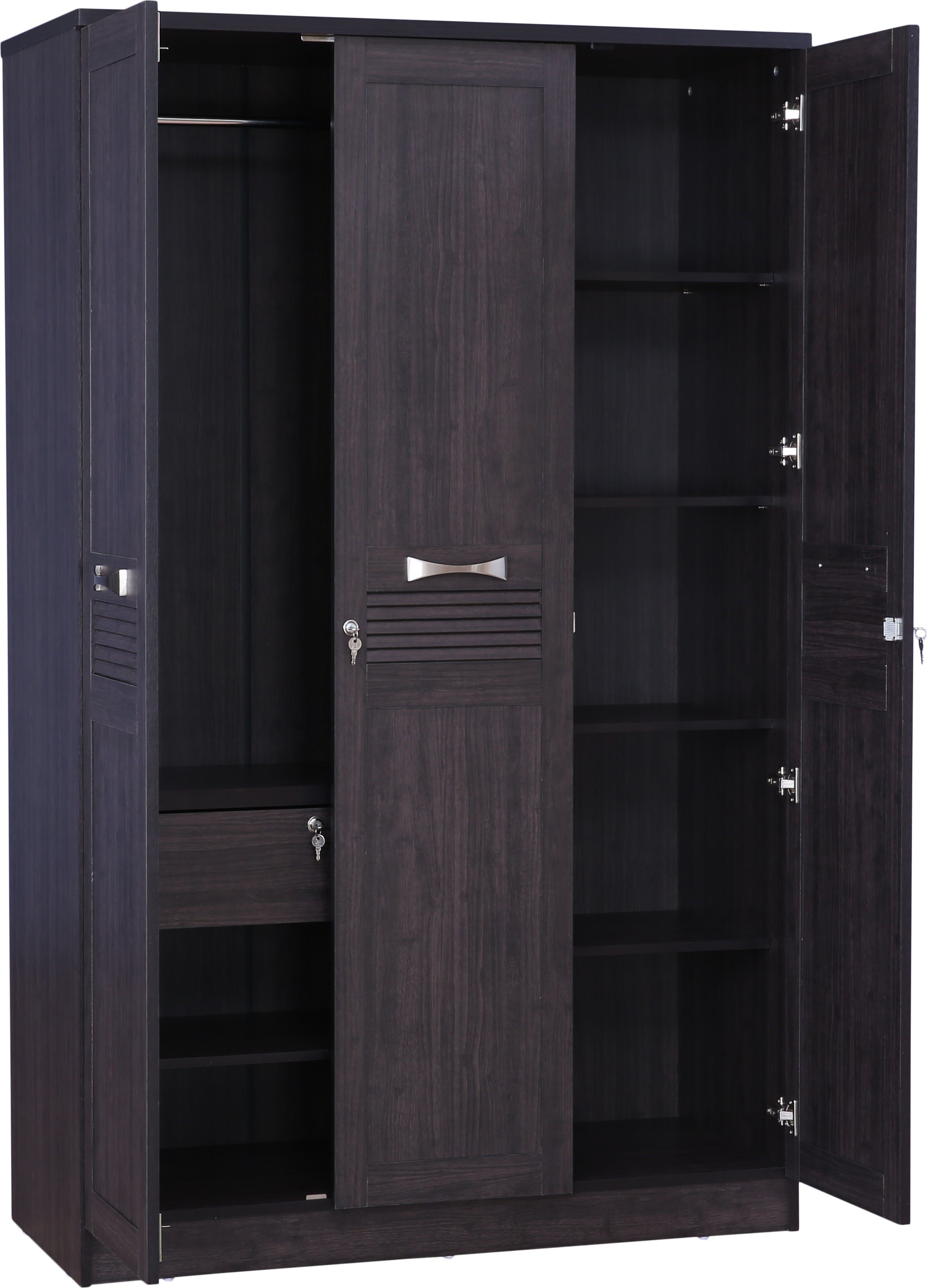 Bolton Three door Wardrobe in Wenge Colour