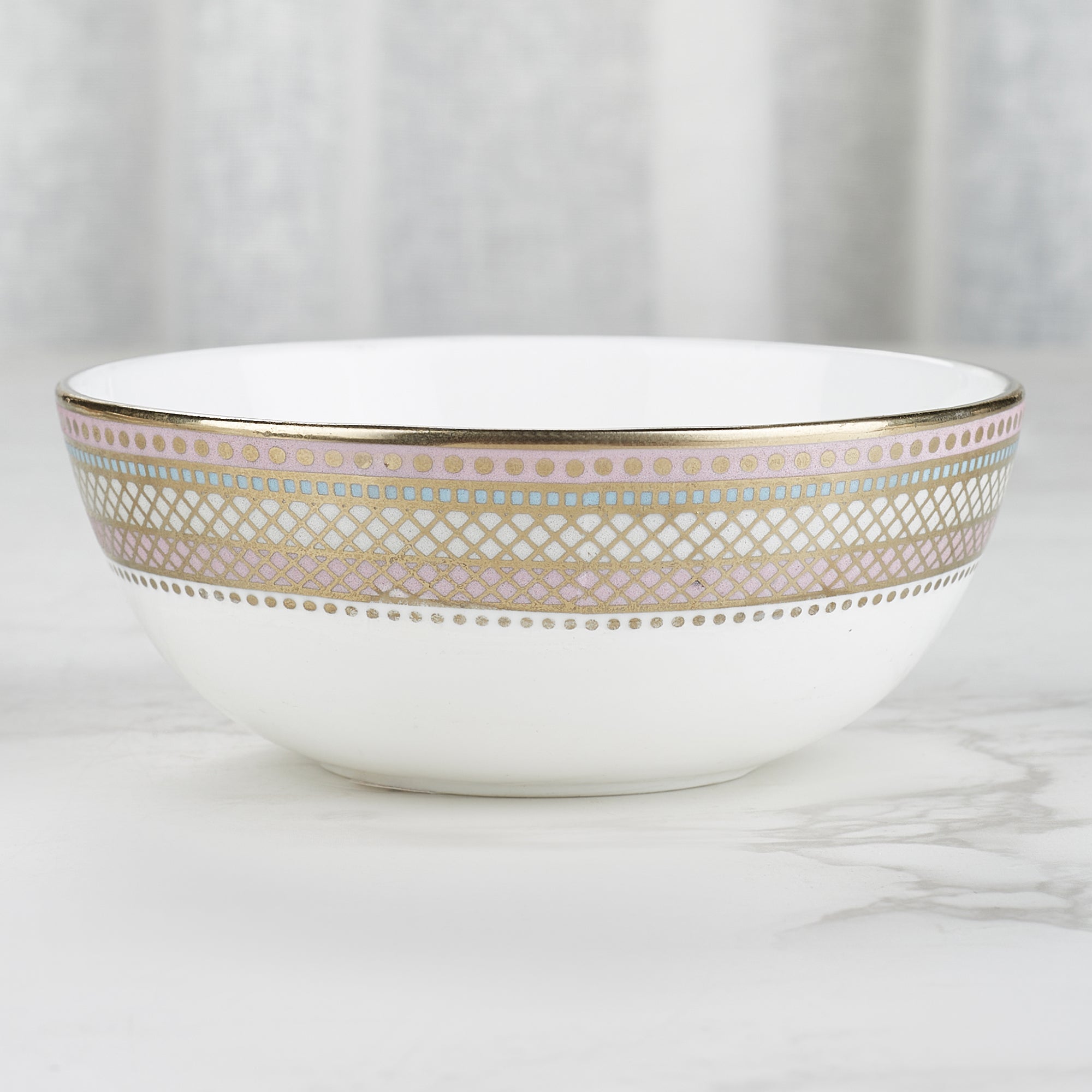 Amour Charlotte Bone China Veg Bowl 10 Cm in White Colour