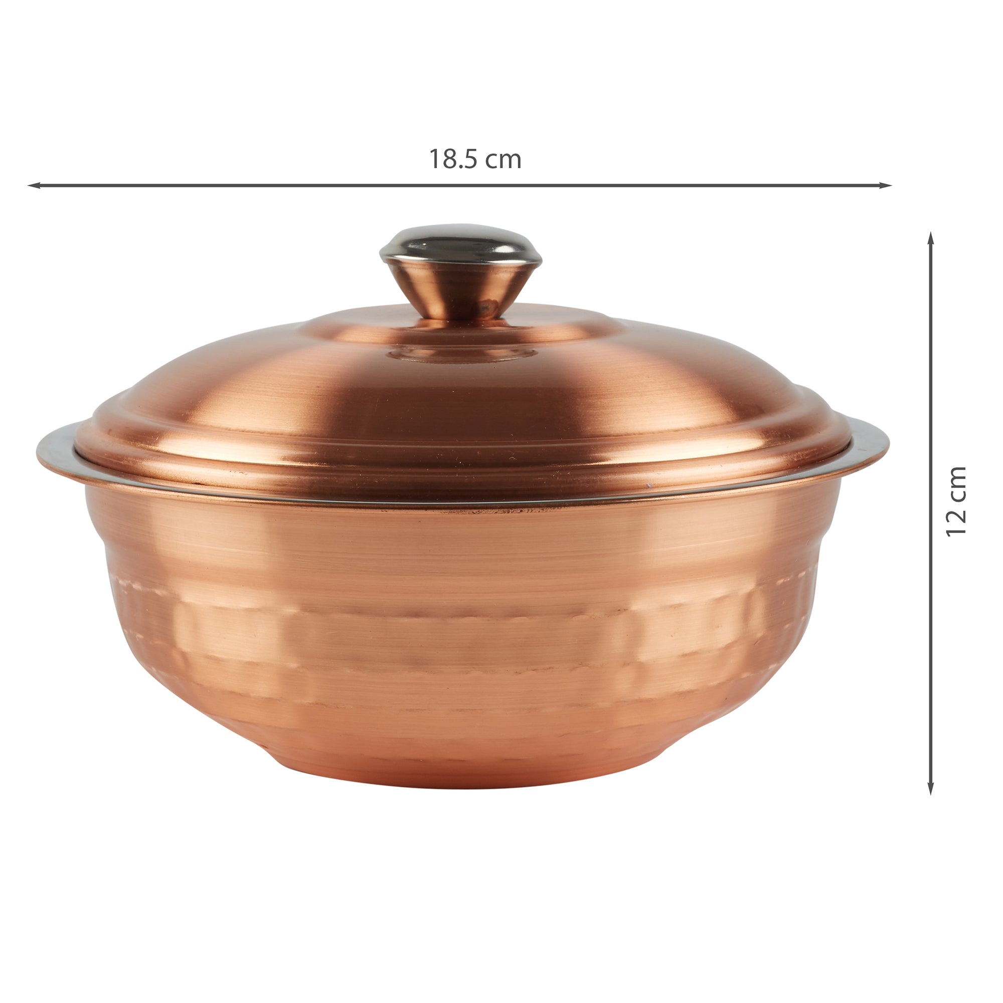 Sapphire Steel with Copper Finish Serving Bowl Set of 2 in Copper Colour