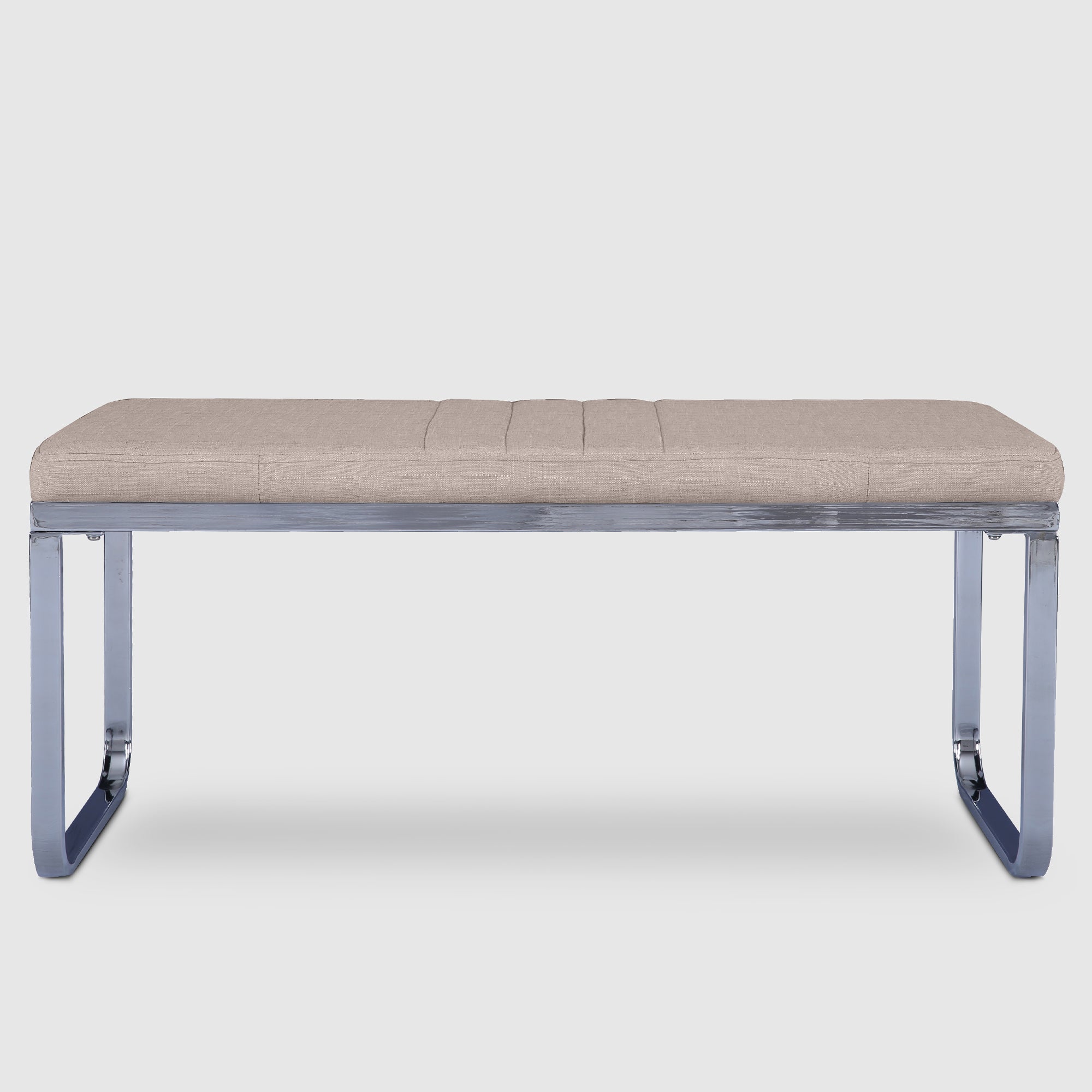 Opera Metal Dining Bench for 4 Seater in Beige Colour