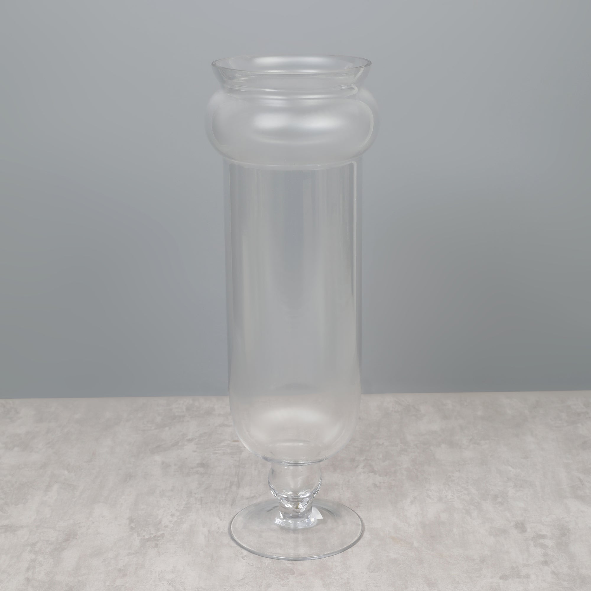 EDEL CONTEMPORY CLEAR GLASS MEDIUM SIZED VASE BY LIVING ESSENCE