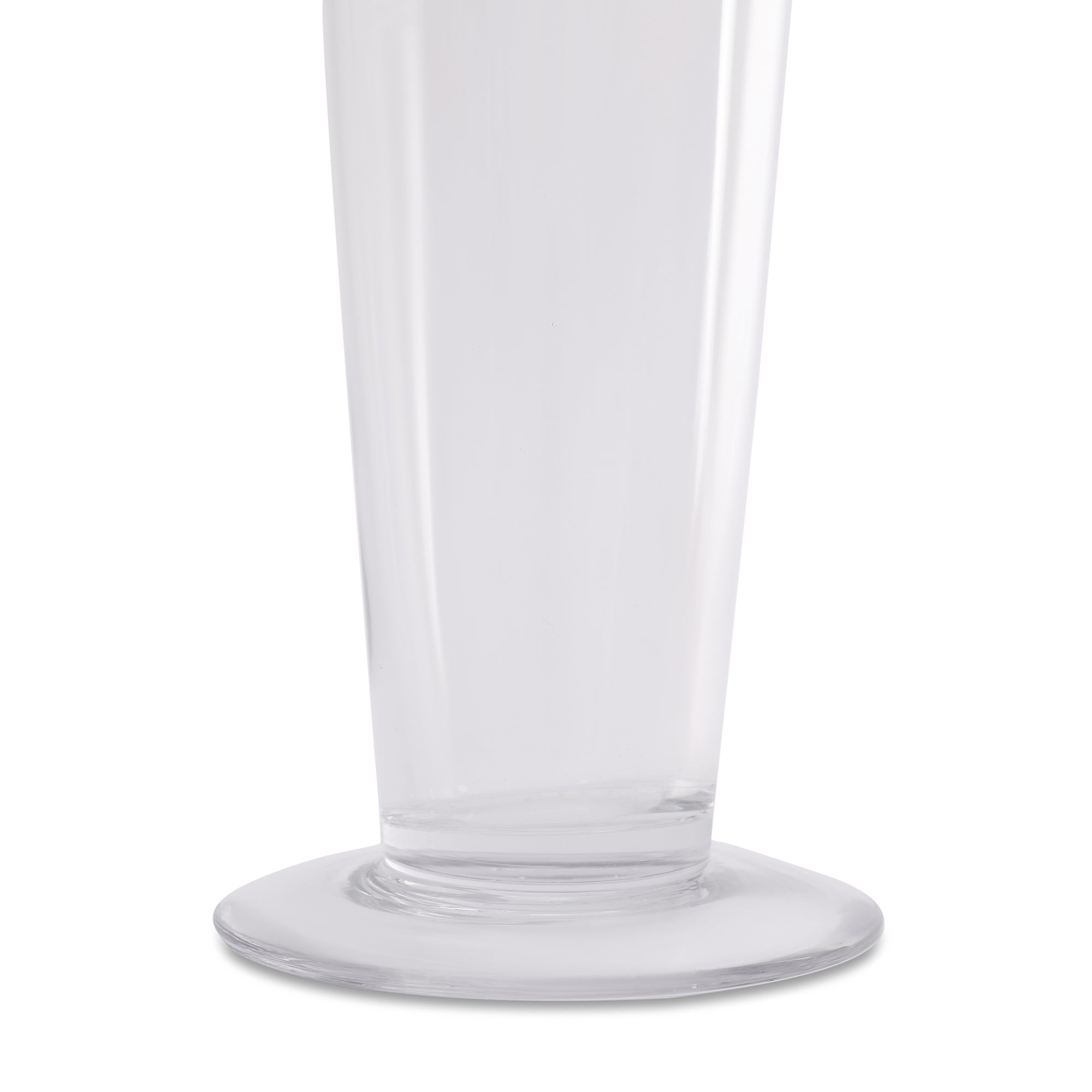 EDEL MODERN CLEAR GLASS MEDIUM SIZED VASE BY LIVING ESSENCE
