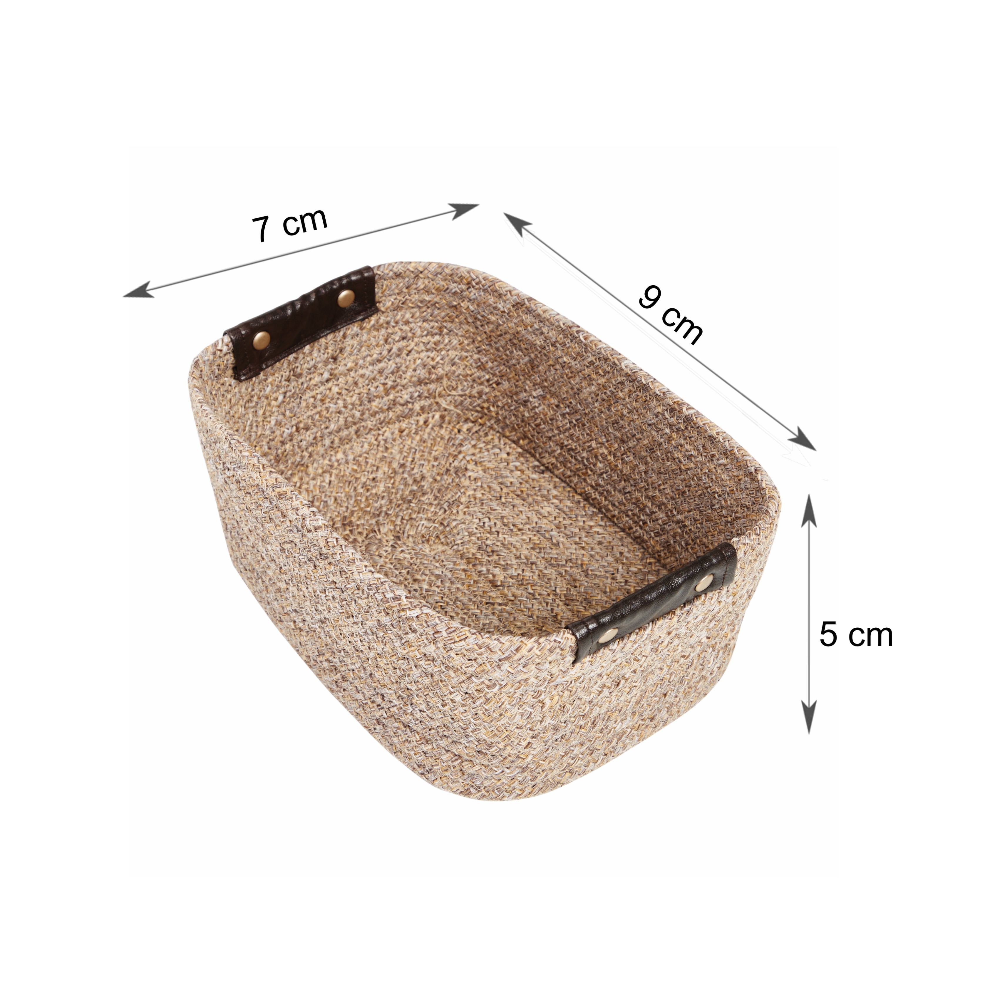 Kenso Polypropylene Organizer Basket Small in Beige Colour by Living Essence