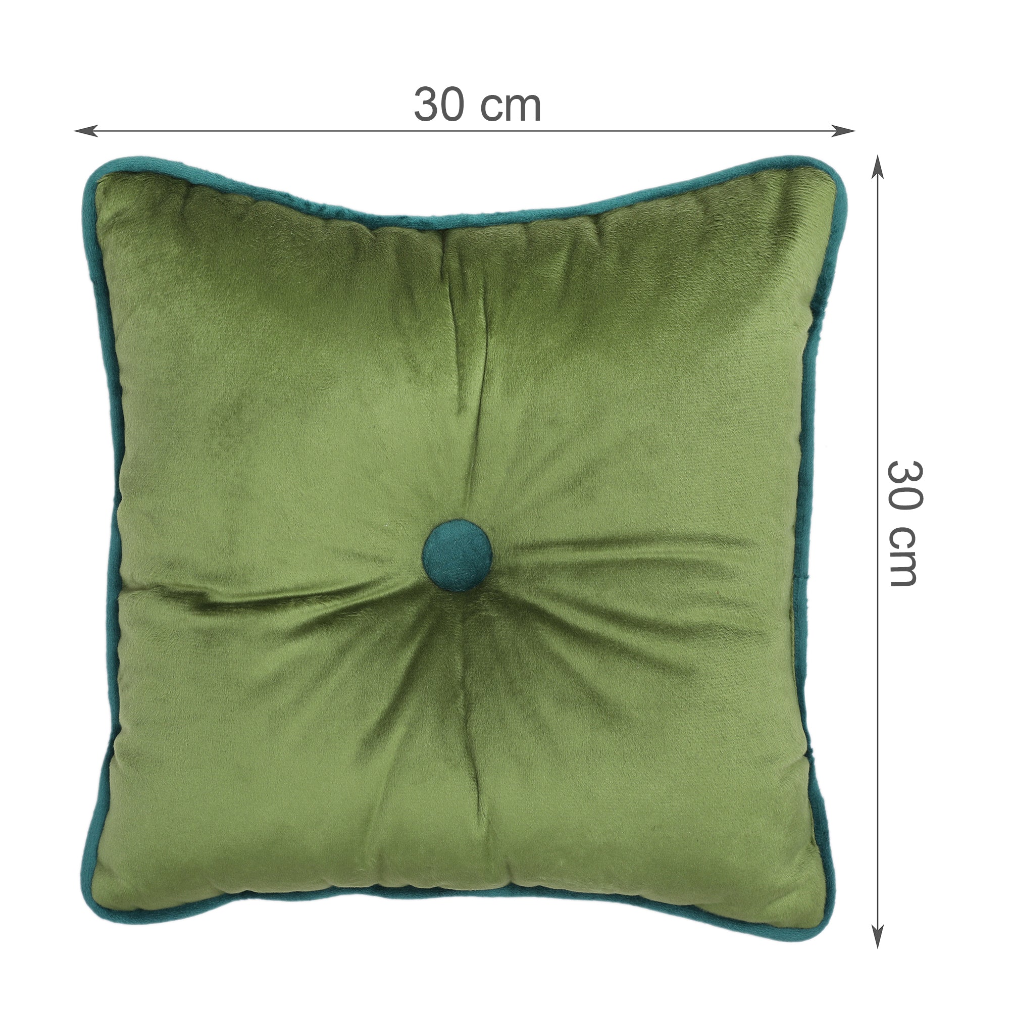 Velvet Solid Dori Filled Cushion Sage, 30X30cm