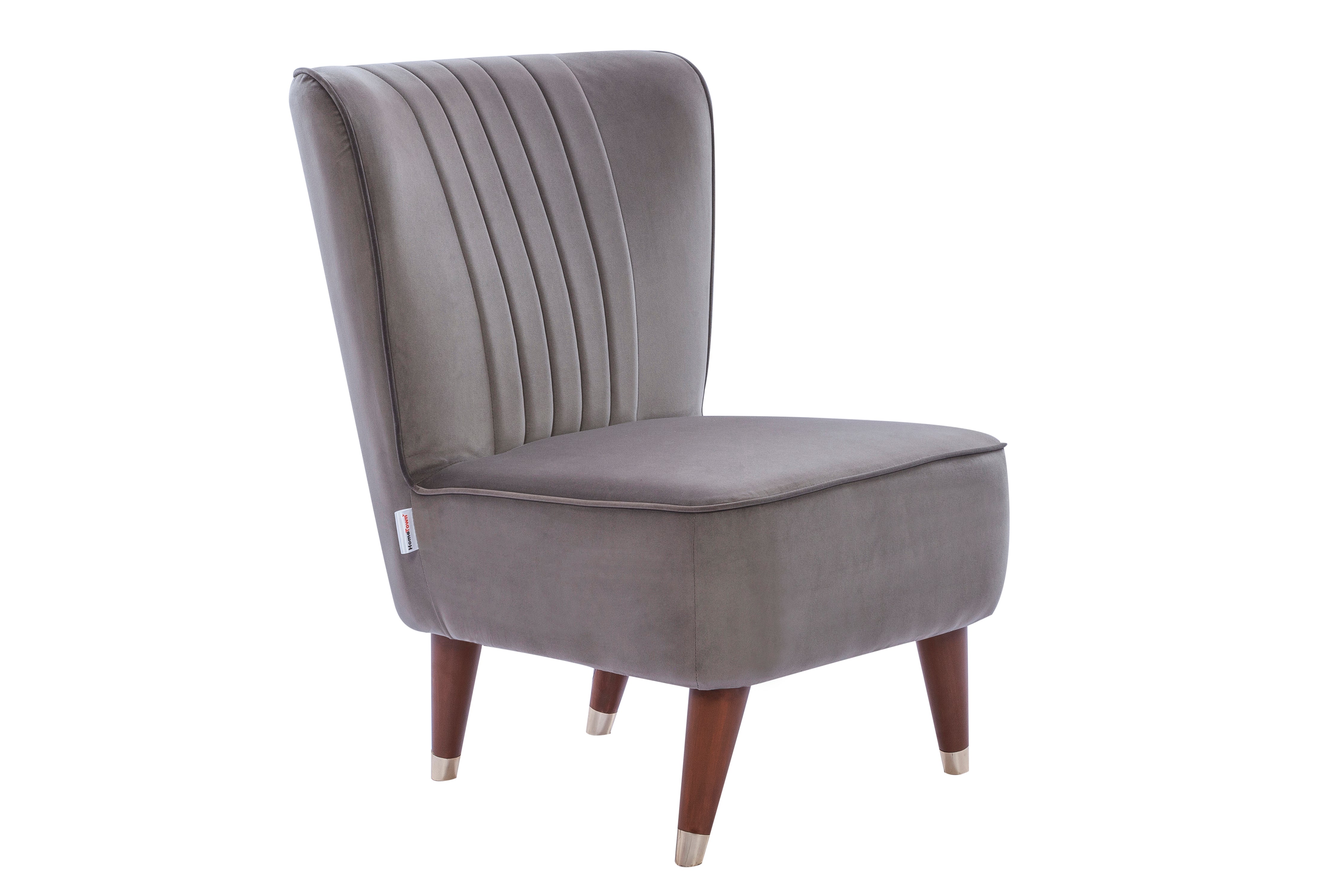 Jane Velvet Accent Chair in Dark Grey Colour