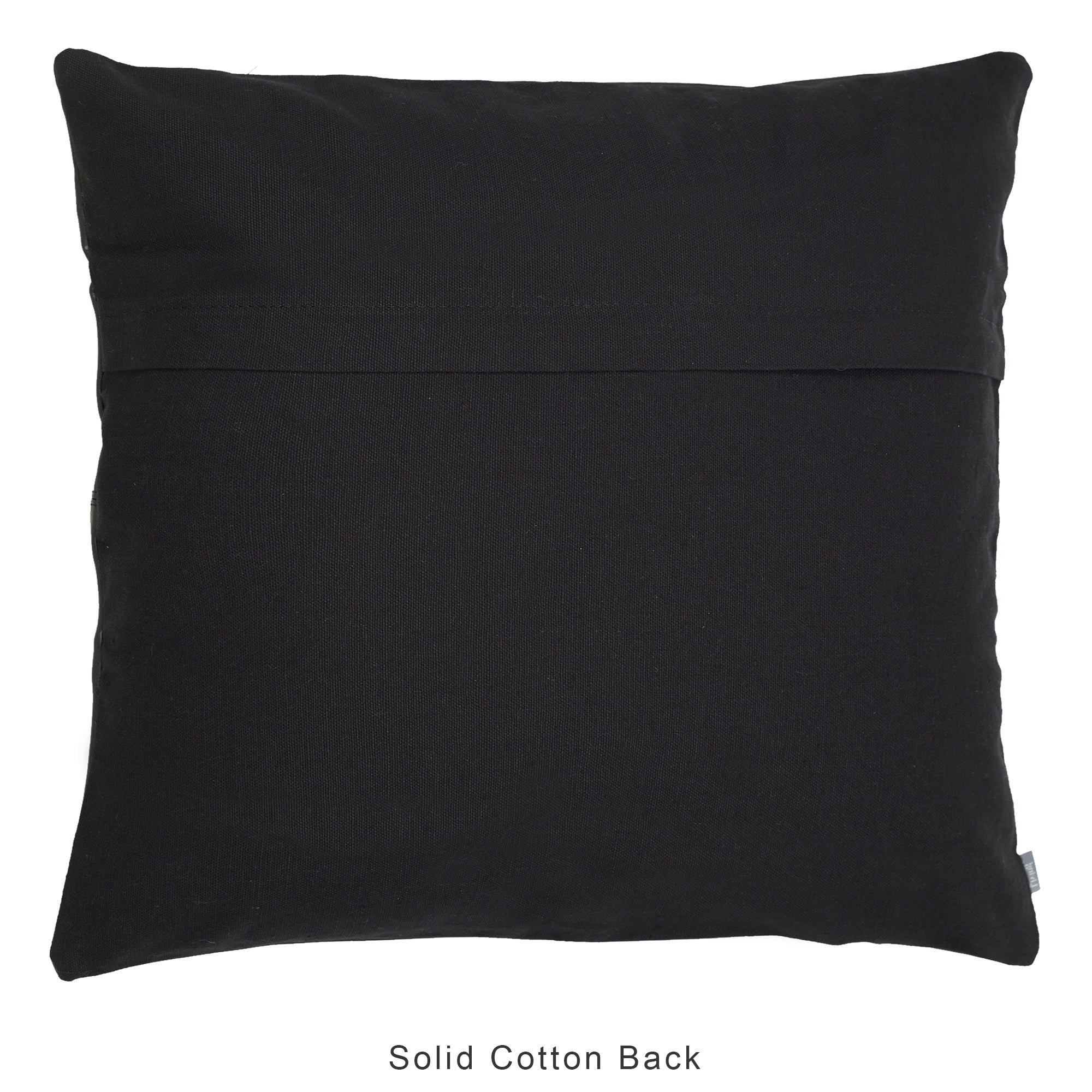 Luxe Living  Vegan Leather Cushion Cover 45x45 Cm in Black Colour
