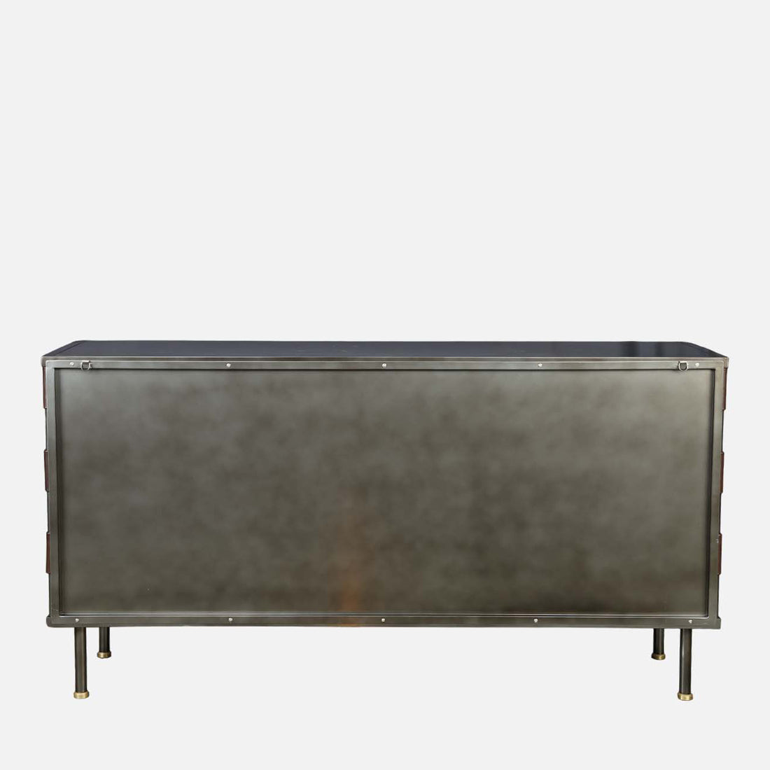 Theodore Metal Sideboard in Walnut Colour