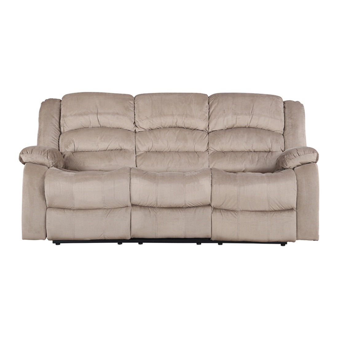 Bradford Fabric Three Seater Recliner in Beige Colour