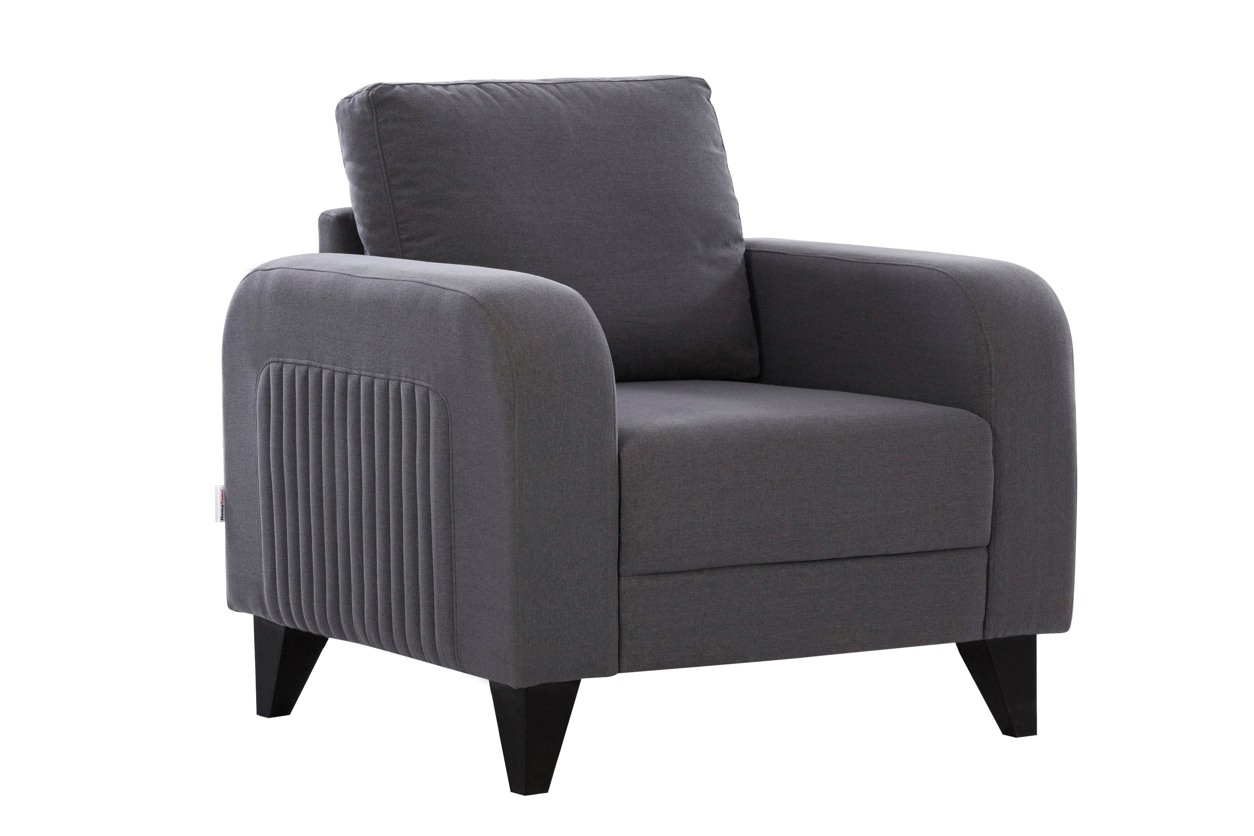 Manchester Fabric 1 Seater Sofa in Grey Colour