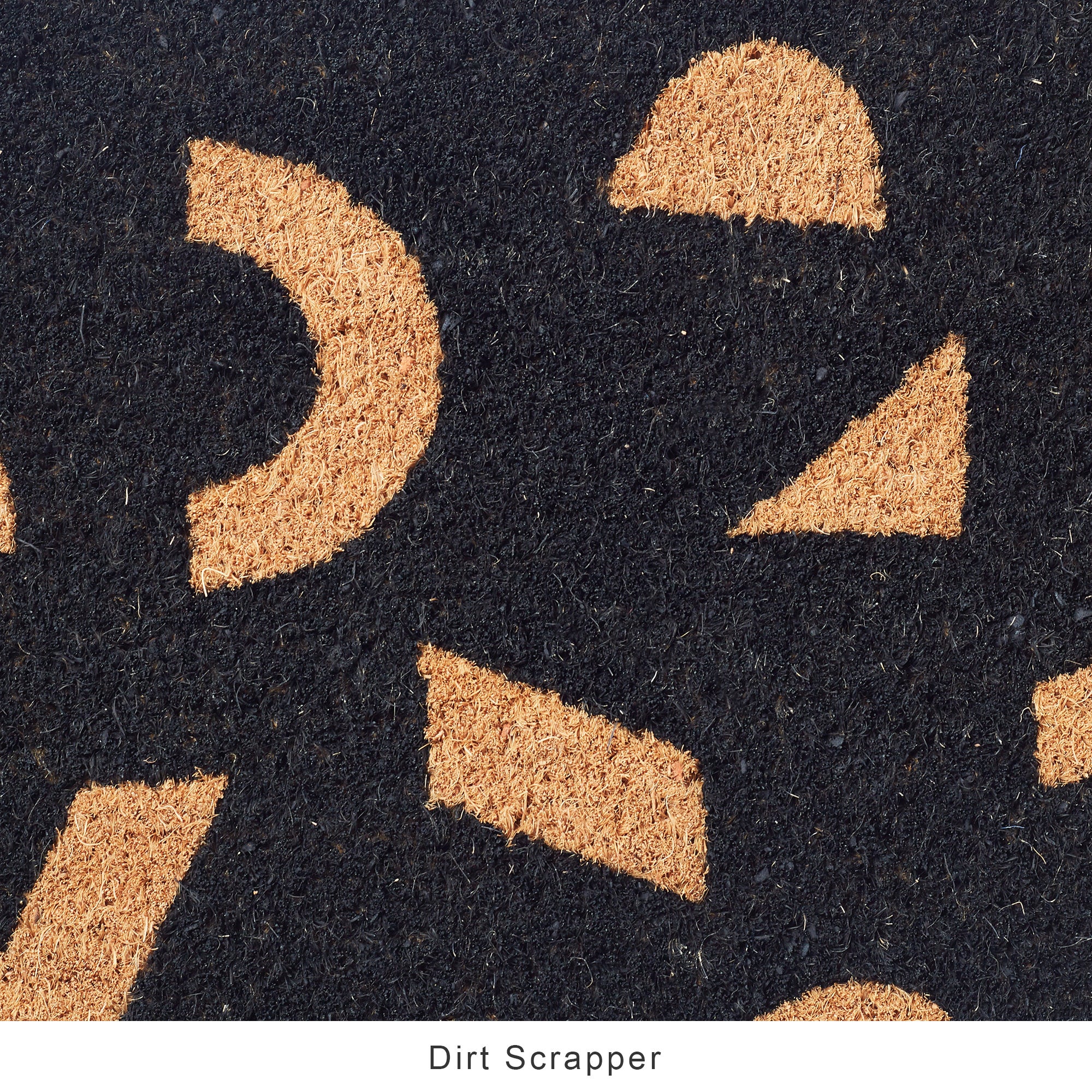 Natura  Abstract Printed Coir Doormat 40x60 CM in Black Colour