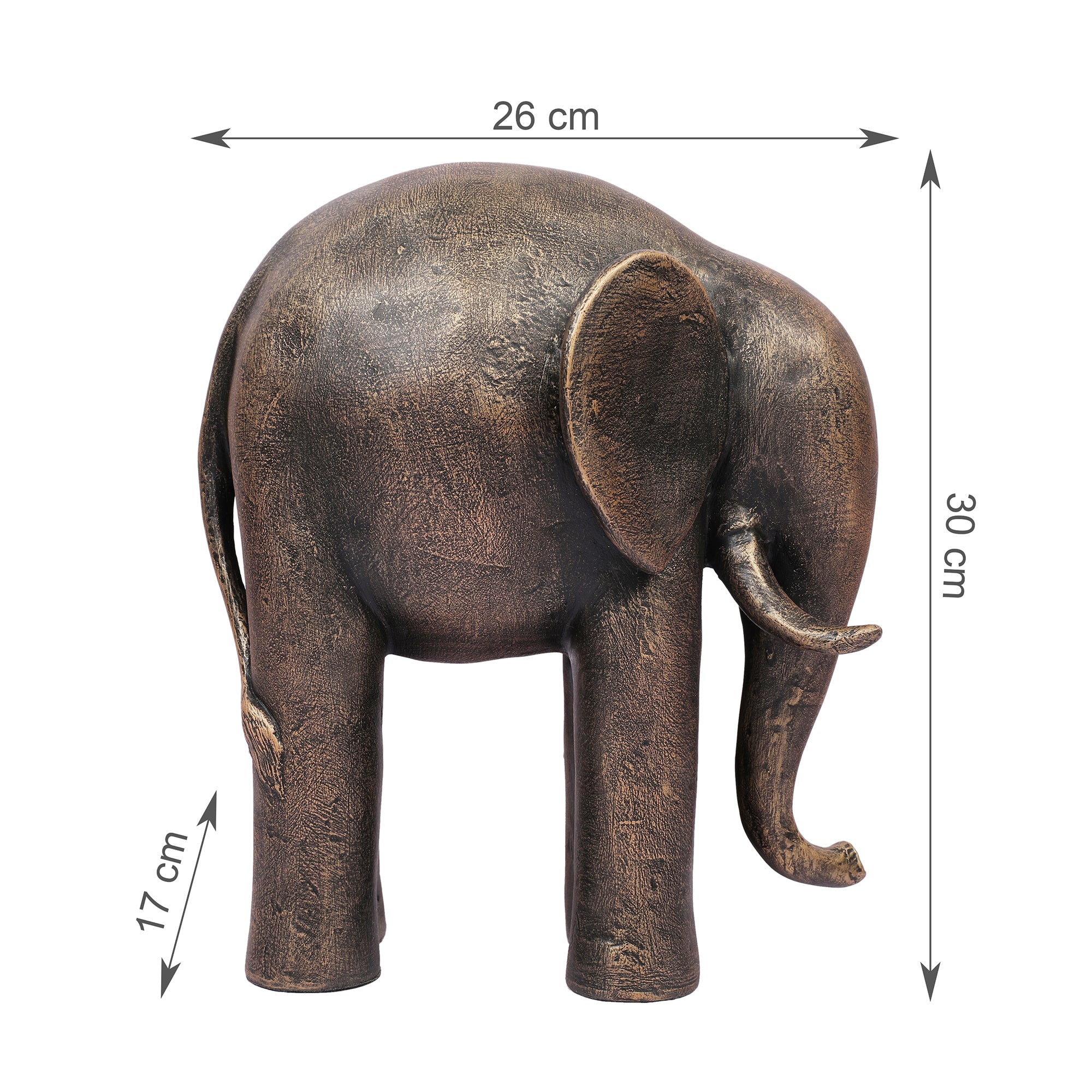 Stella Antique Finish Polyresin Elephant Table D&eacute;cor