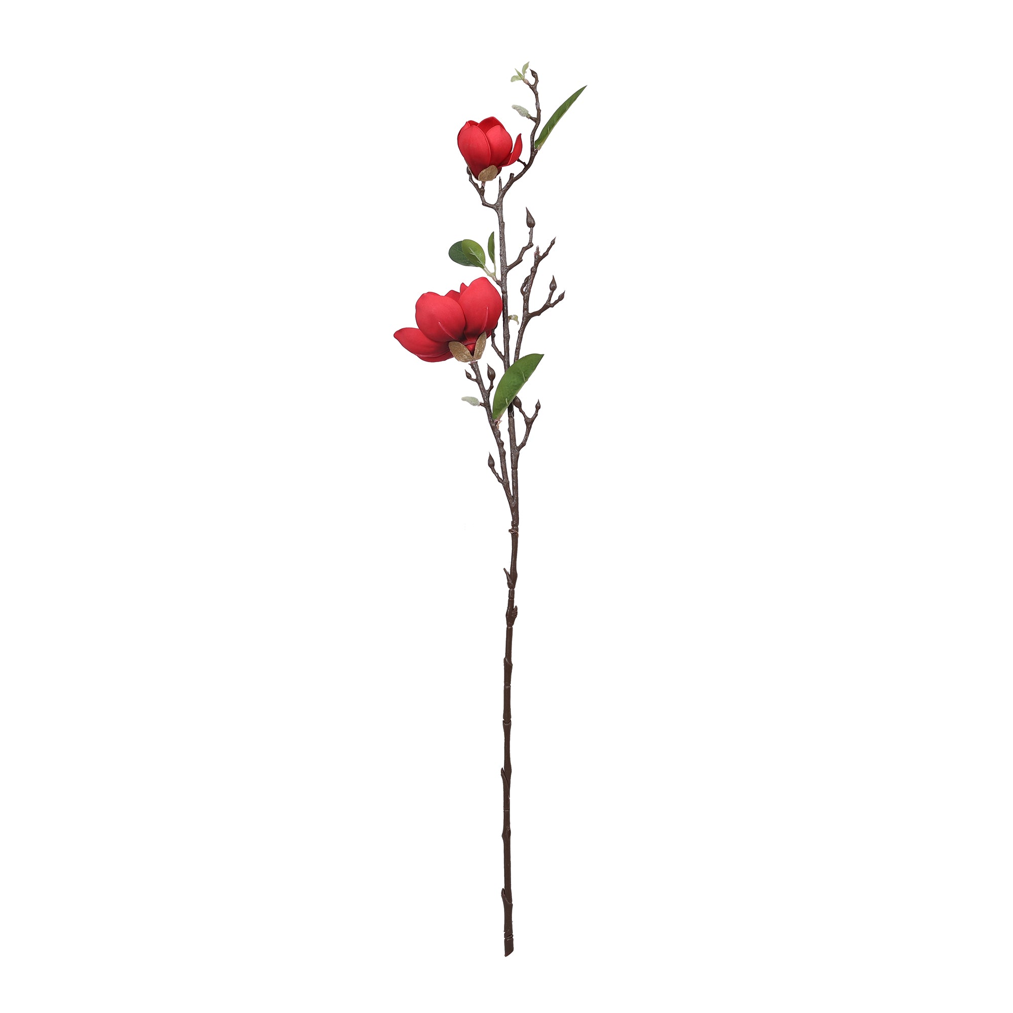 Blume Artificial Flower Magnolia Stem 94cm in Red Colour By Living Essence