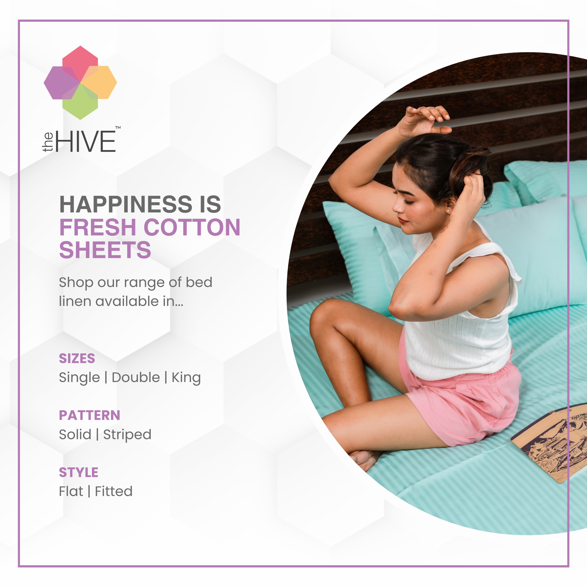 Comfy Beds King Flat Sheet Cool Mint,255x255cm