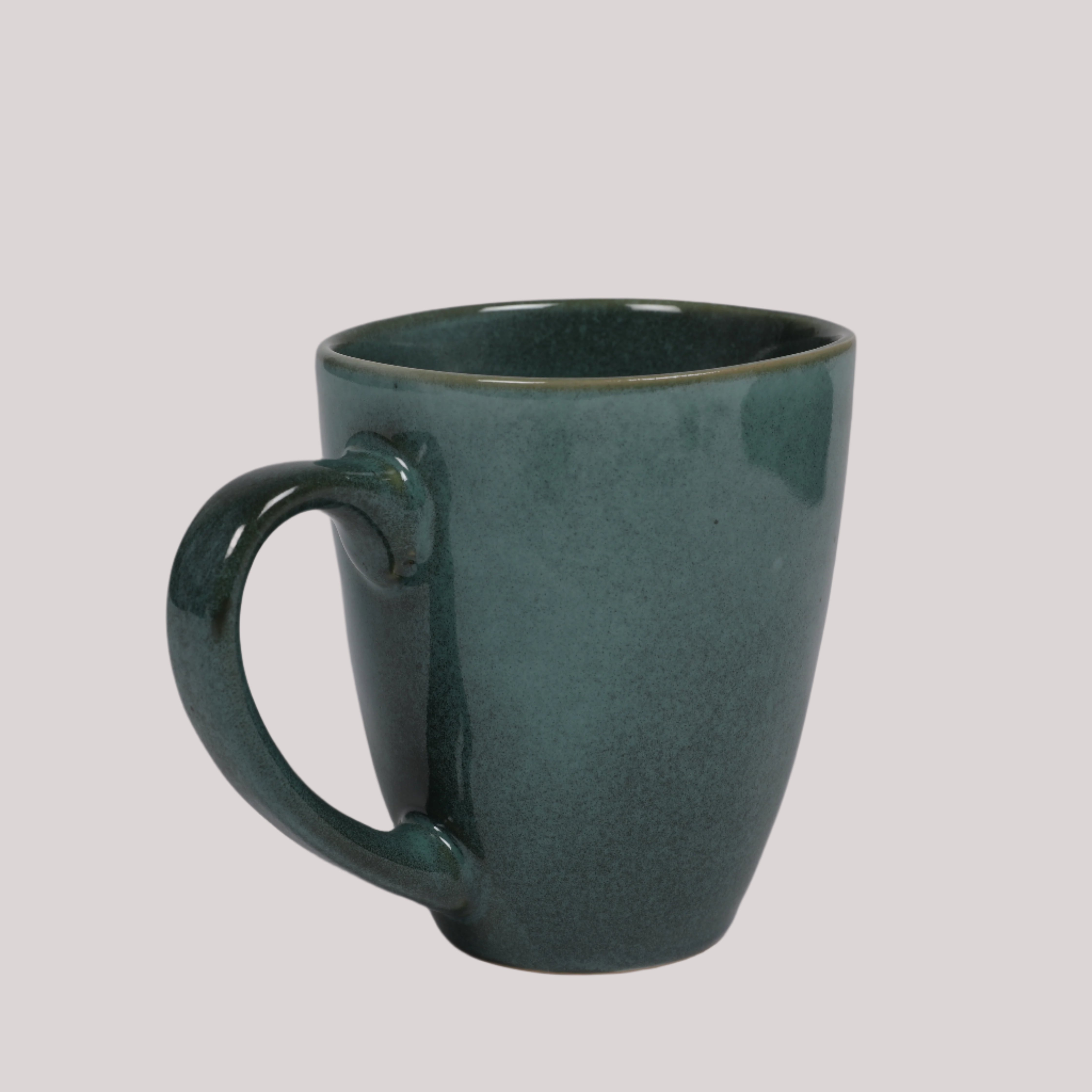 Living Essence Stoneware Mug Green 380ml Set of 2Pcs