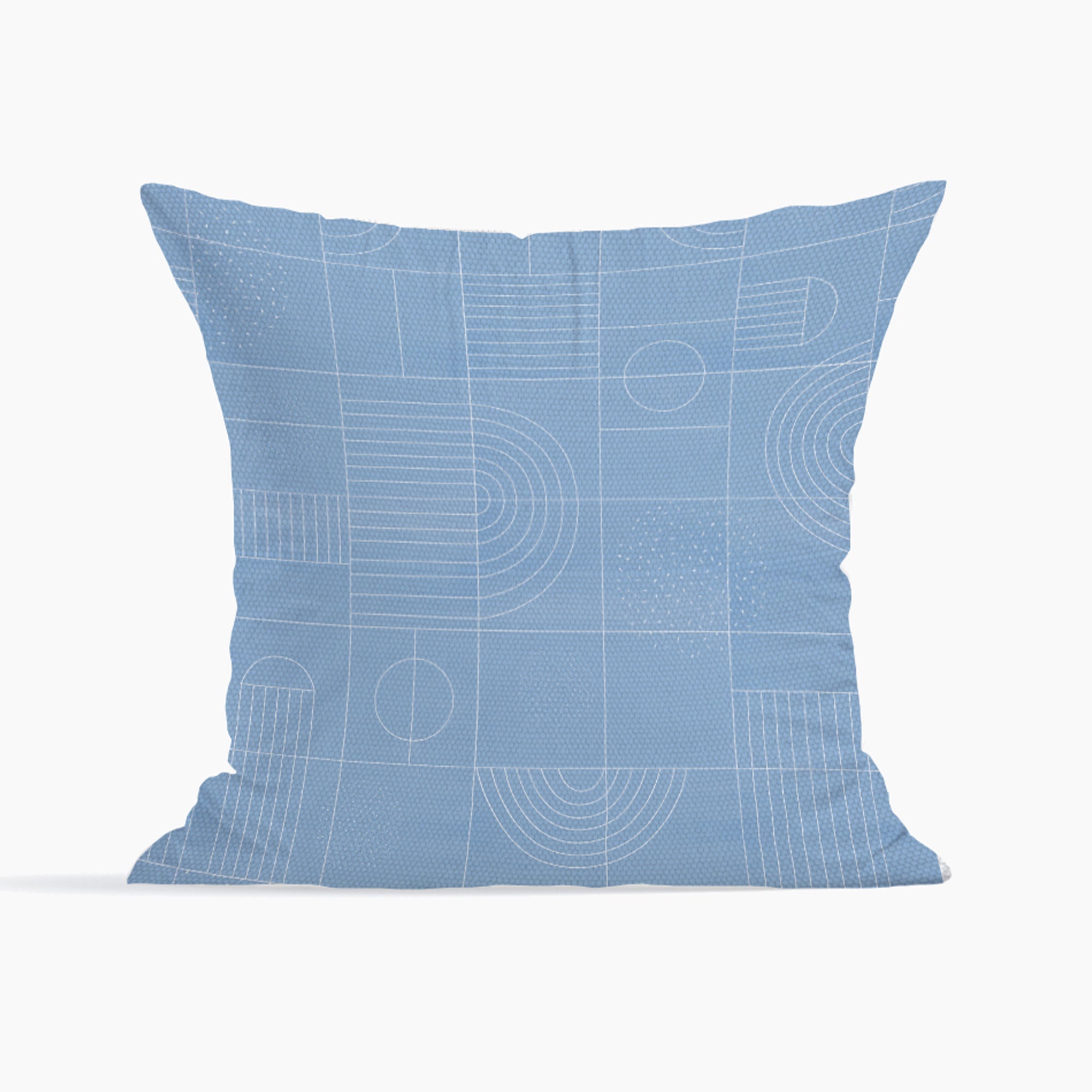 Pop Modern  Reversible Bauhaus Digital Cushion Cover 40x40 Cm in Blue Colour