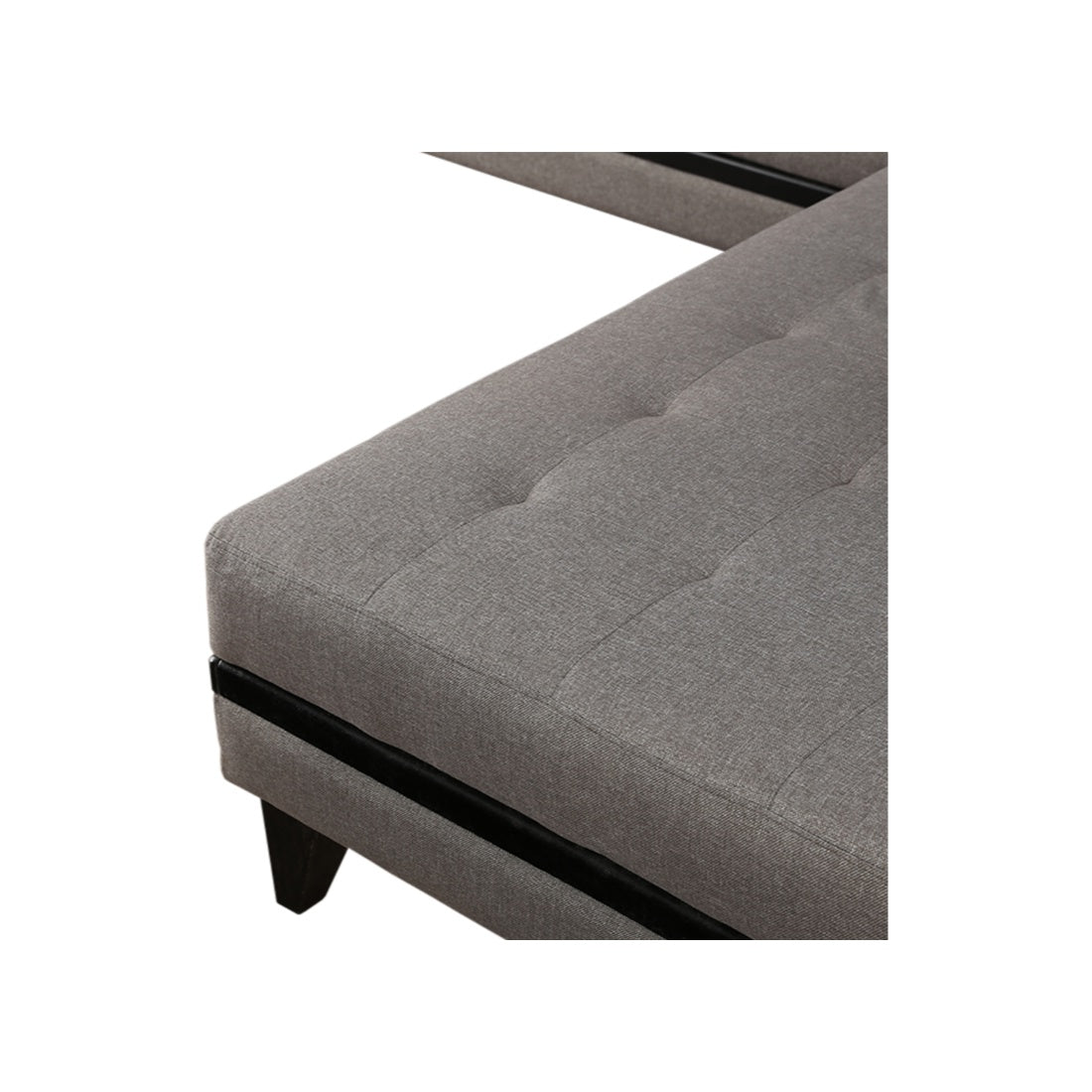 Garcia Fabric 3 Seater Sofa With Left Hand Side Lounger in Grey Colour