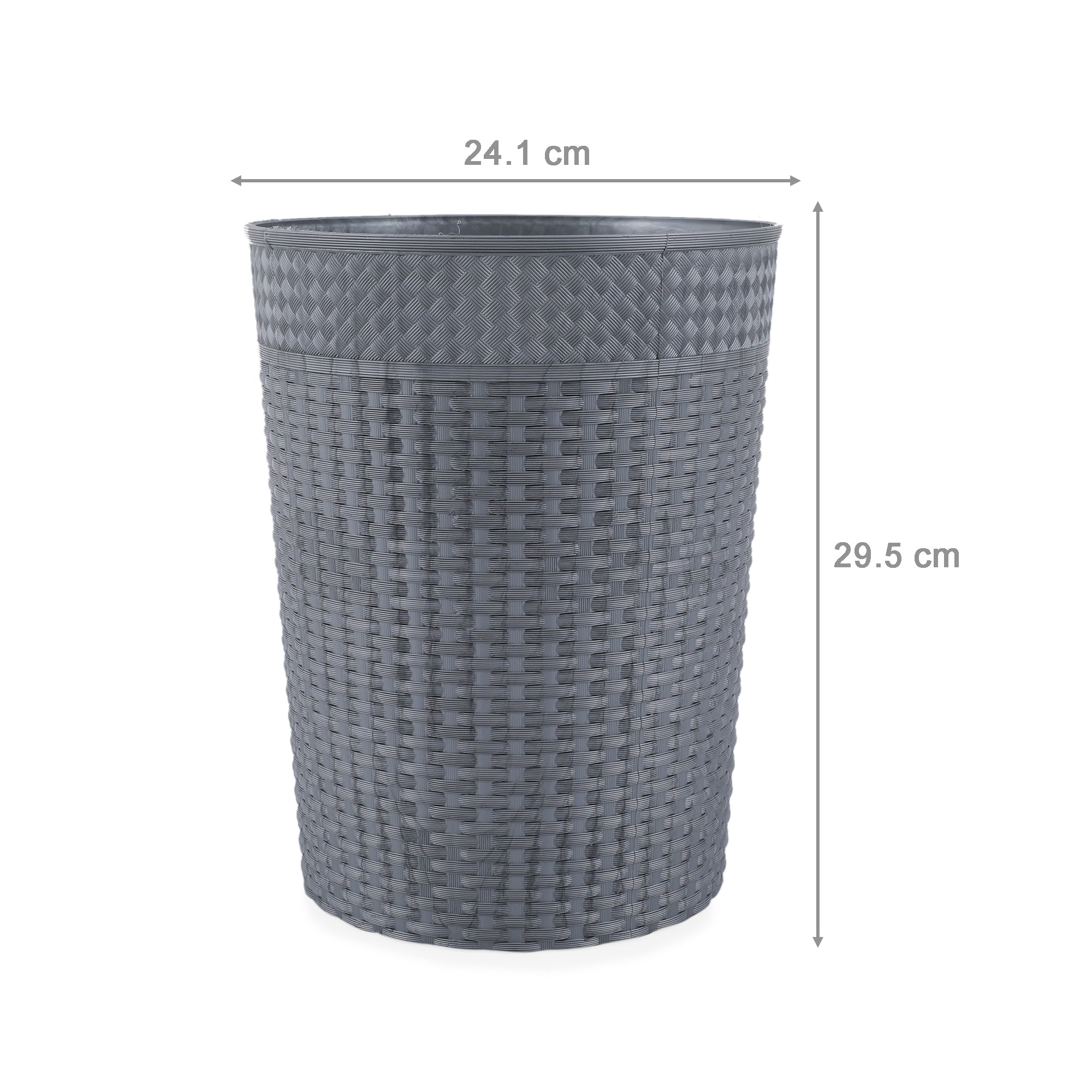 Eden Plastic Dust Bin 10 Ltr in Grey Colour
