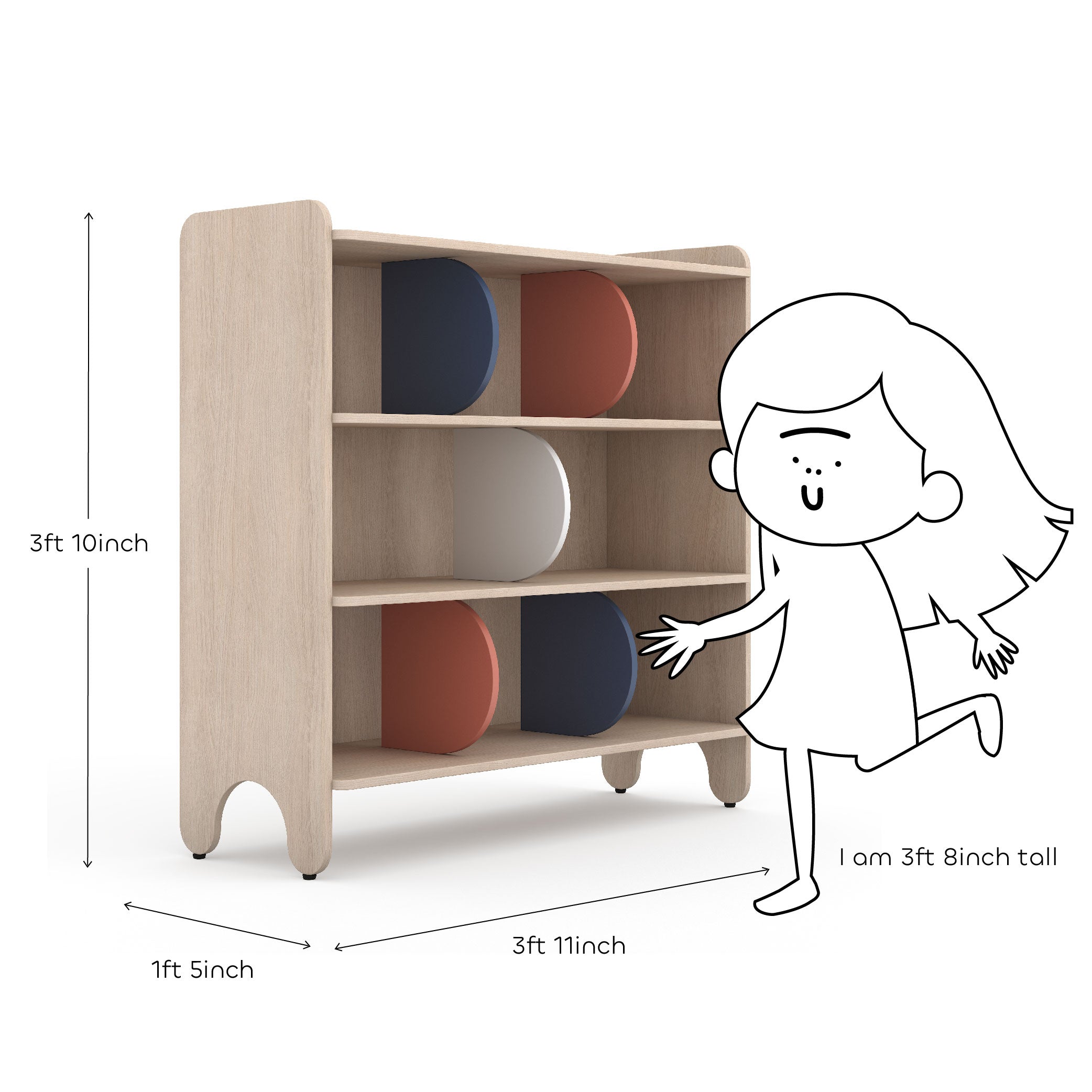 Jungle Gym Storage Shelf in Chestnut Finish Colour