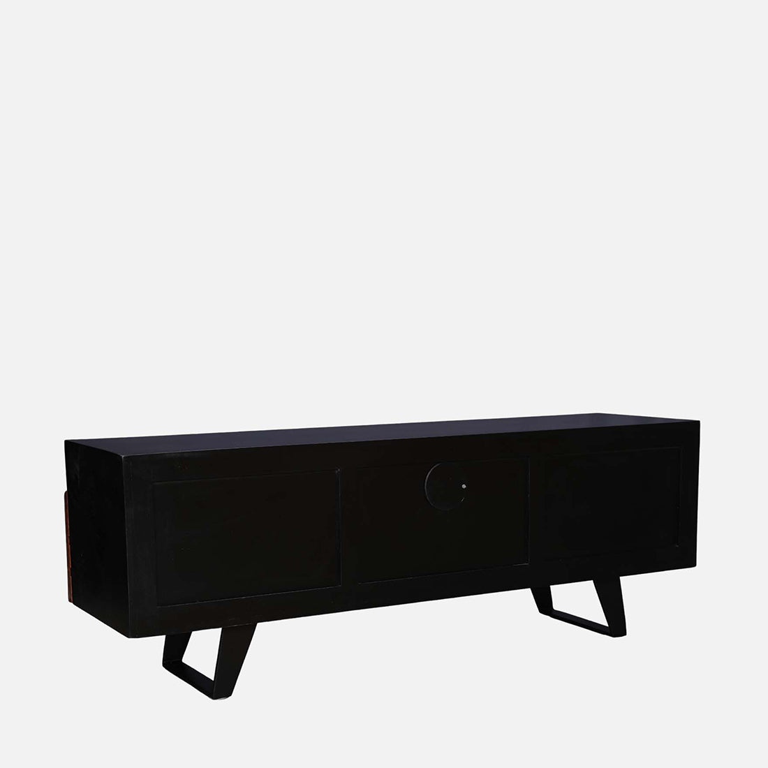 Arduous Acacia Wood Low Height Tv Unit in Brown Colour