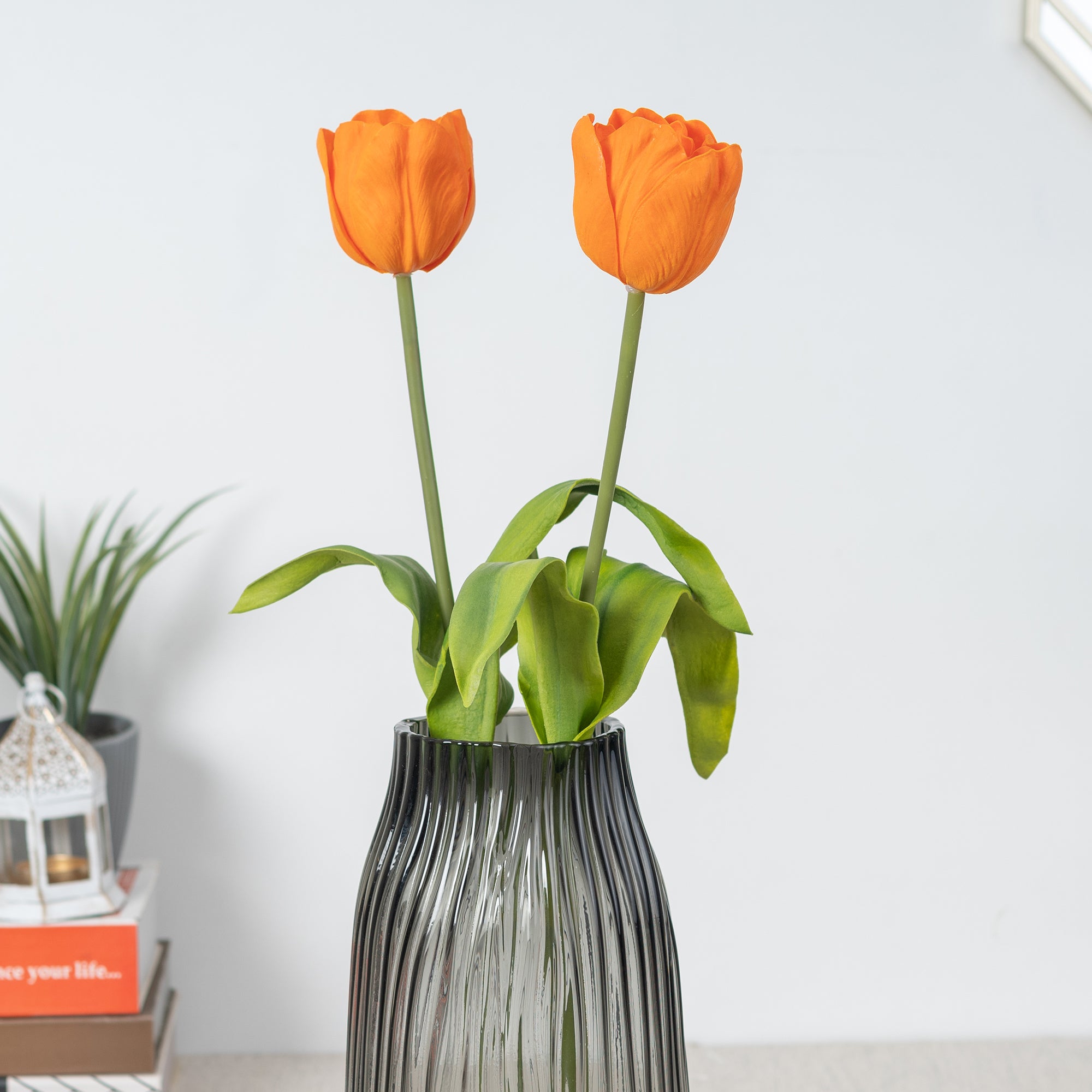 Elora  Yellow Tulip Faux Flower 52 Cm in Yellow Colour