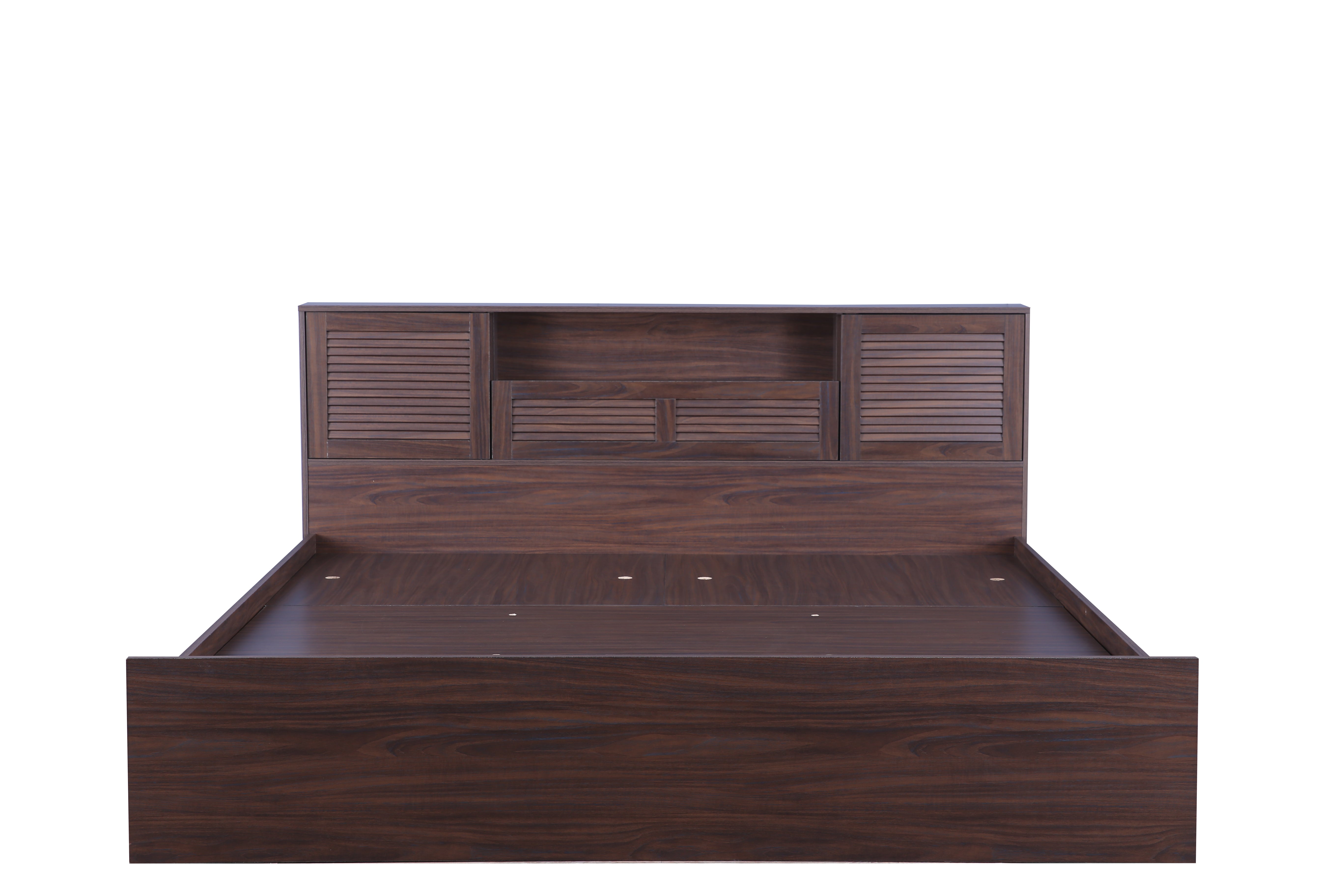Bolton King Bed with Hydraulic storage in Walnut Colour