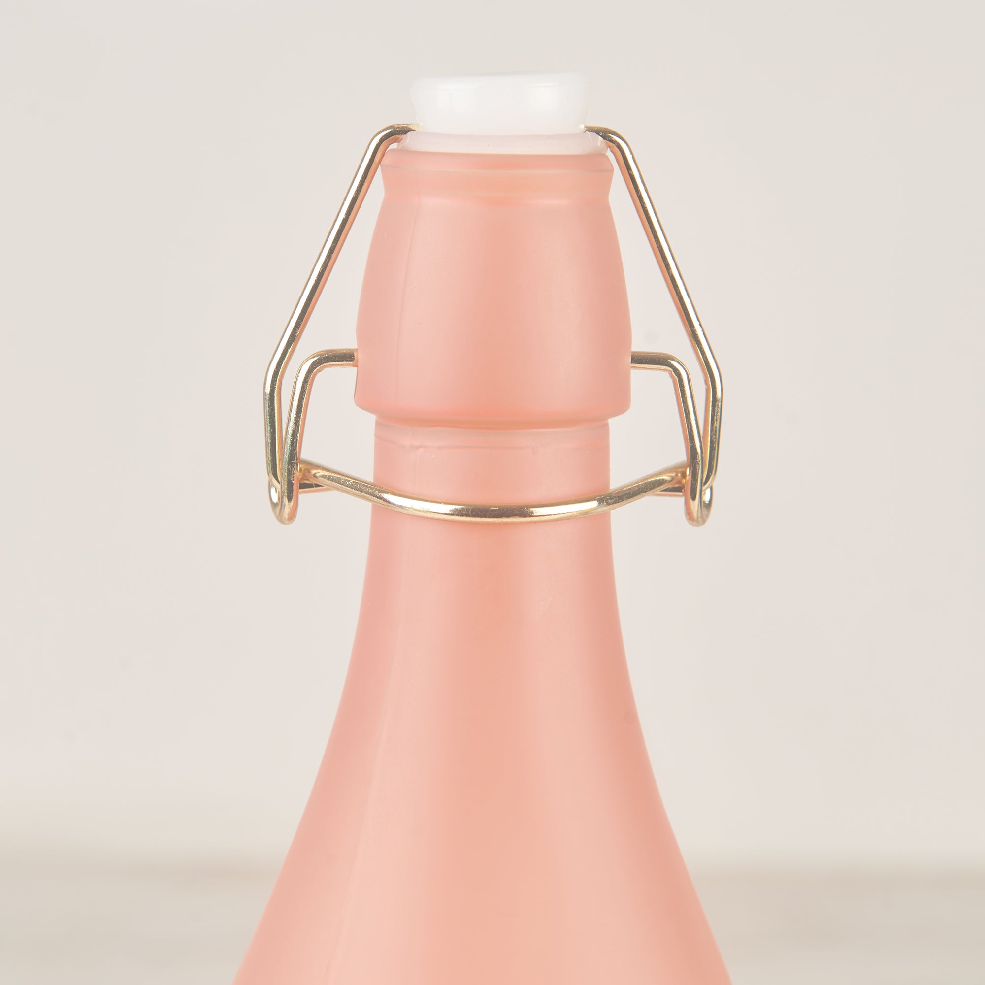 Good Life Glass Frosted Bottle 1 Ltr in Pink Colour