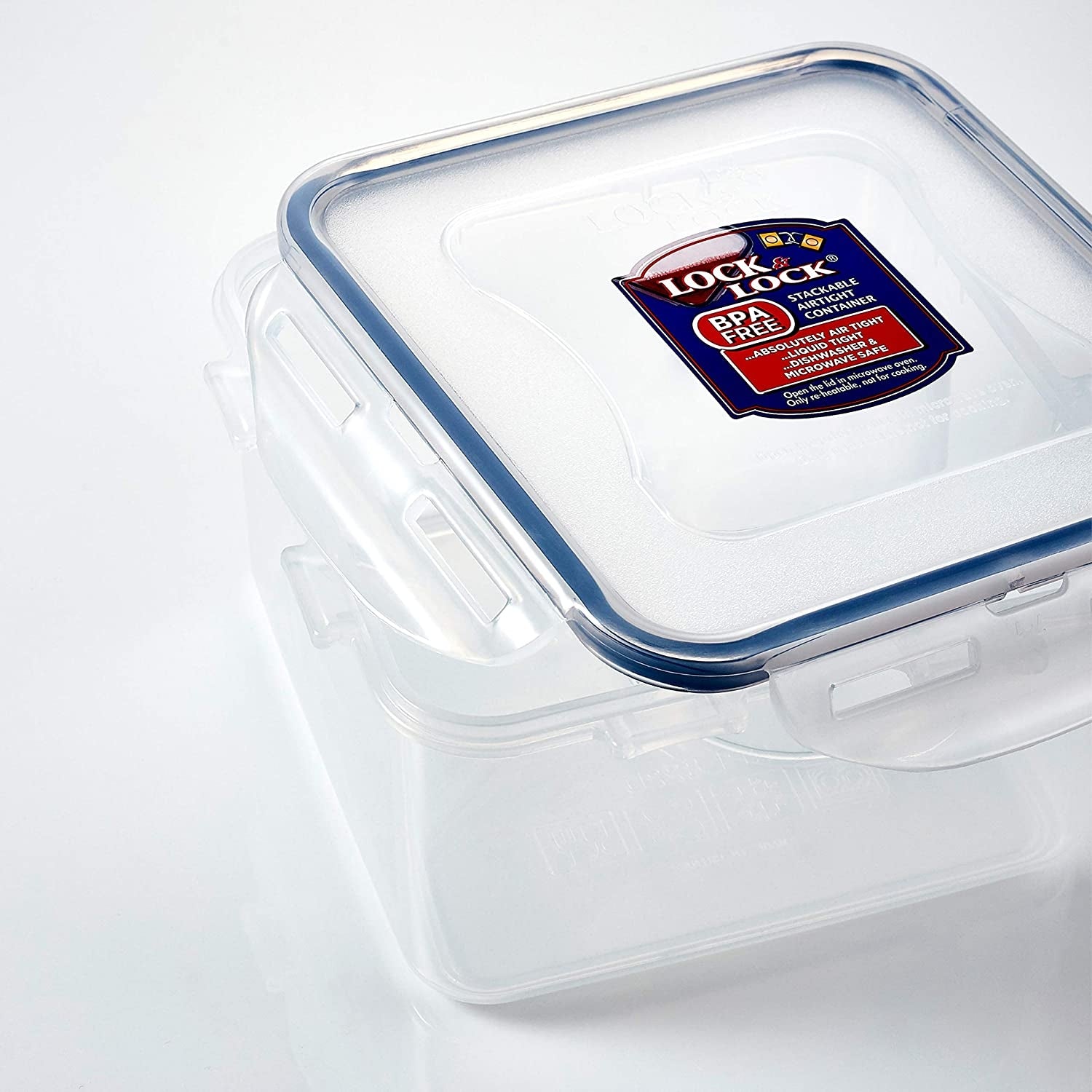 Modular BPA Free Airtight Plastic Square Container 600 ml in Transparent Colour