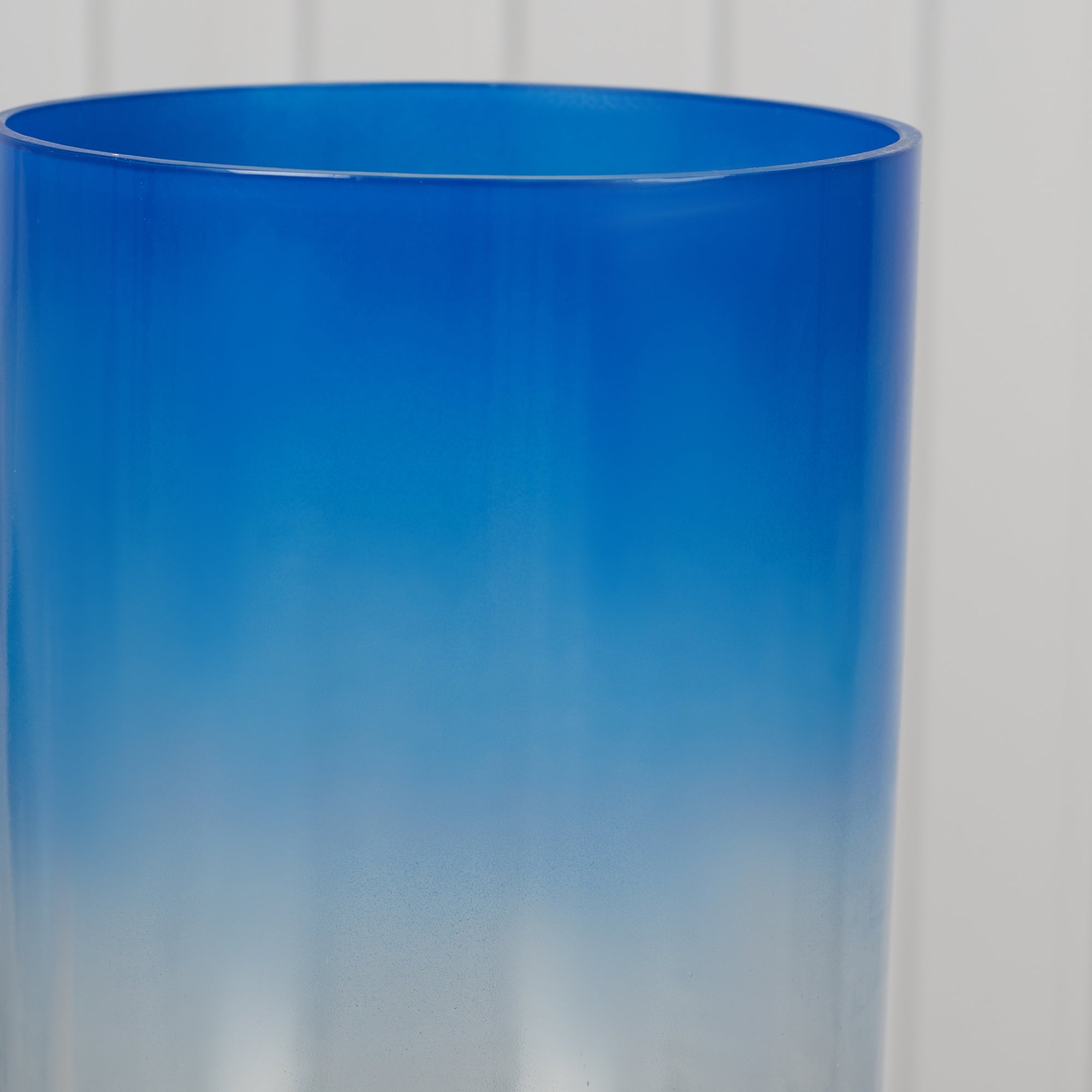 Athena Aluminium and Glass Rainbow Candle Holder 15x41 Cm in Navy Blue Colour