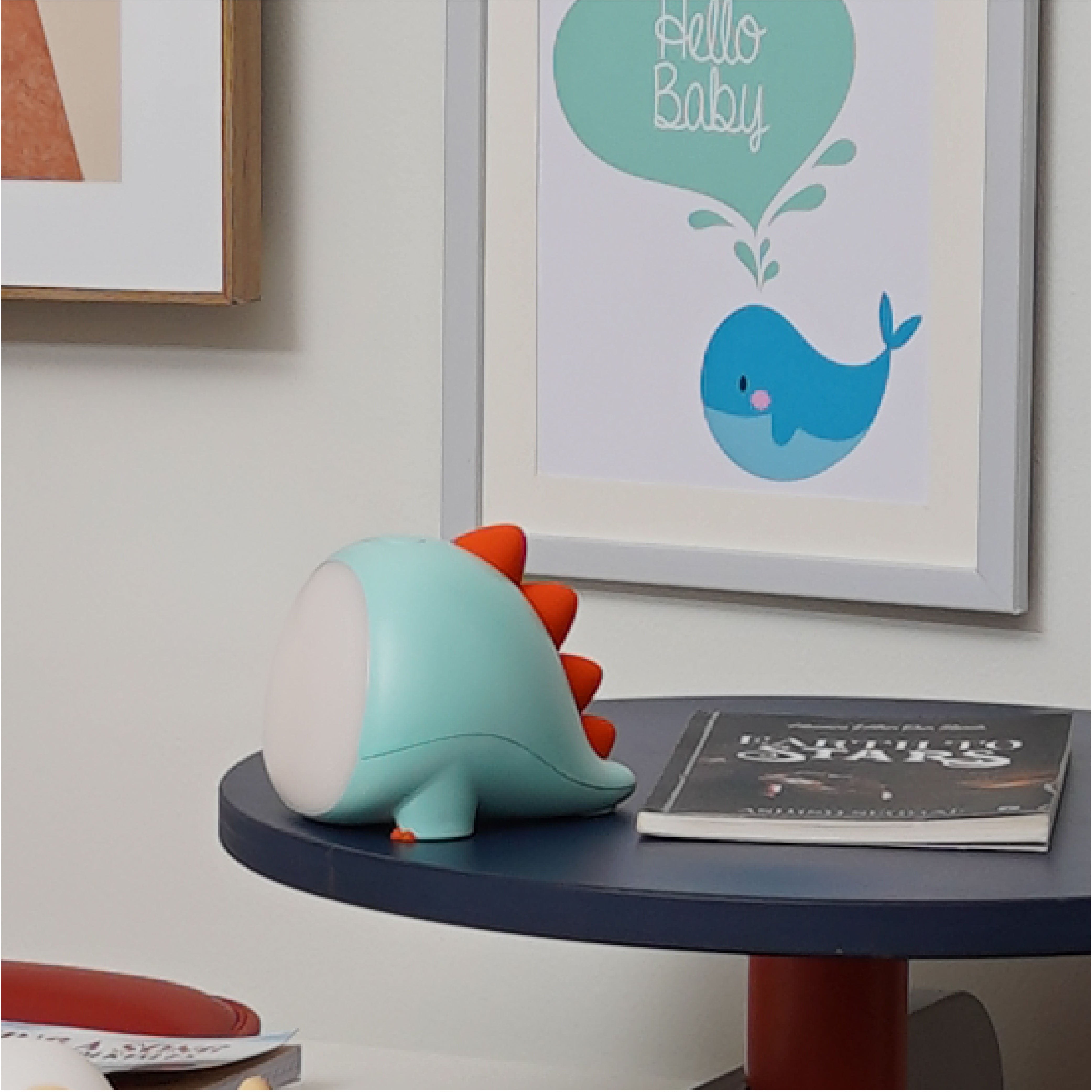Stegosaur ABS + Silicone Lamp in Blue Colour