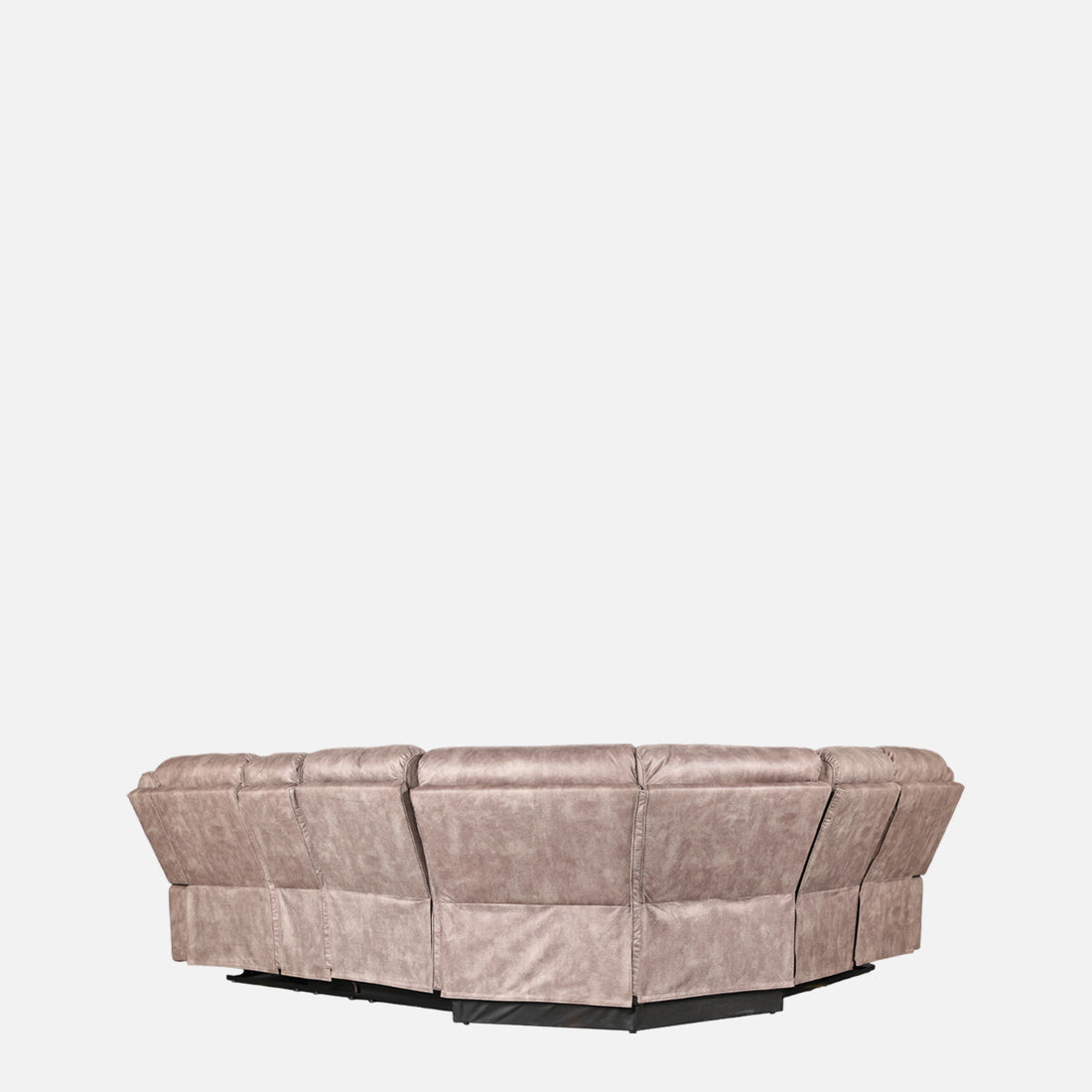Enfield Fabric Lounger With Recliner in Brown Colour