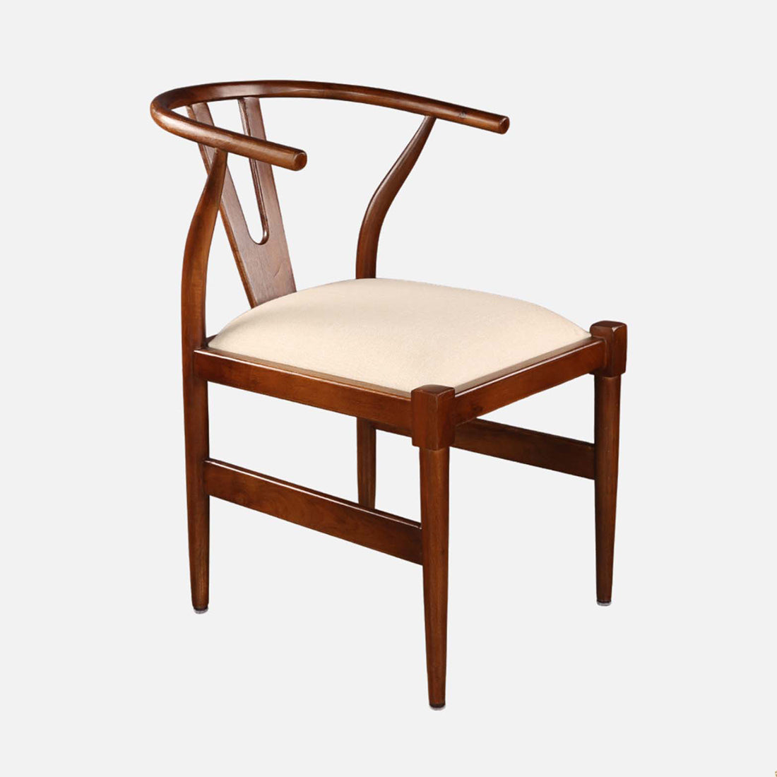 Kira Solidwood Wishbone Chair in Black Colour