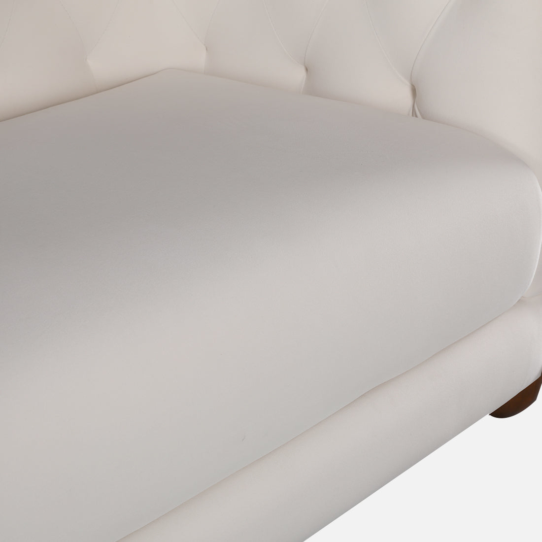 Valentina Fabric Four Seater Sofa in White Colour