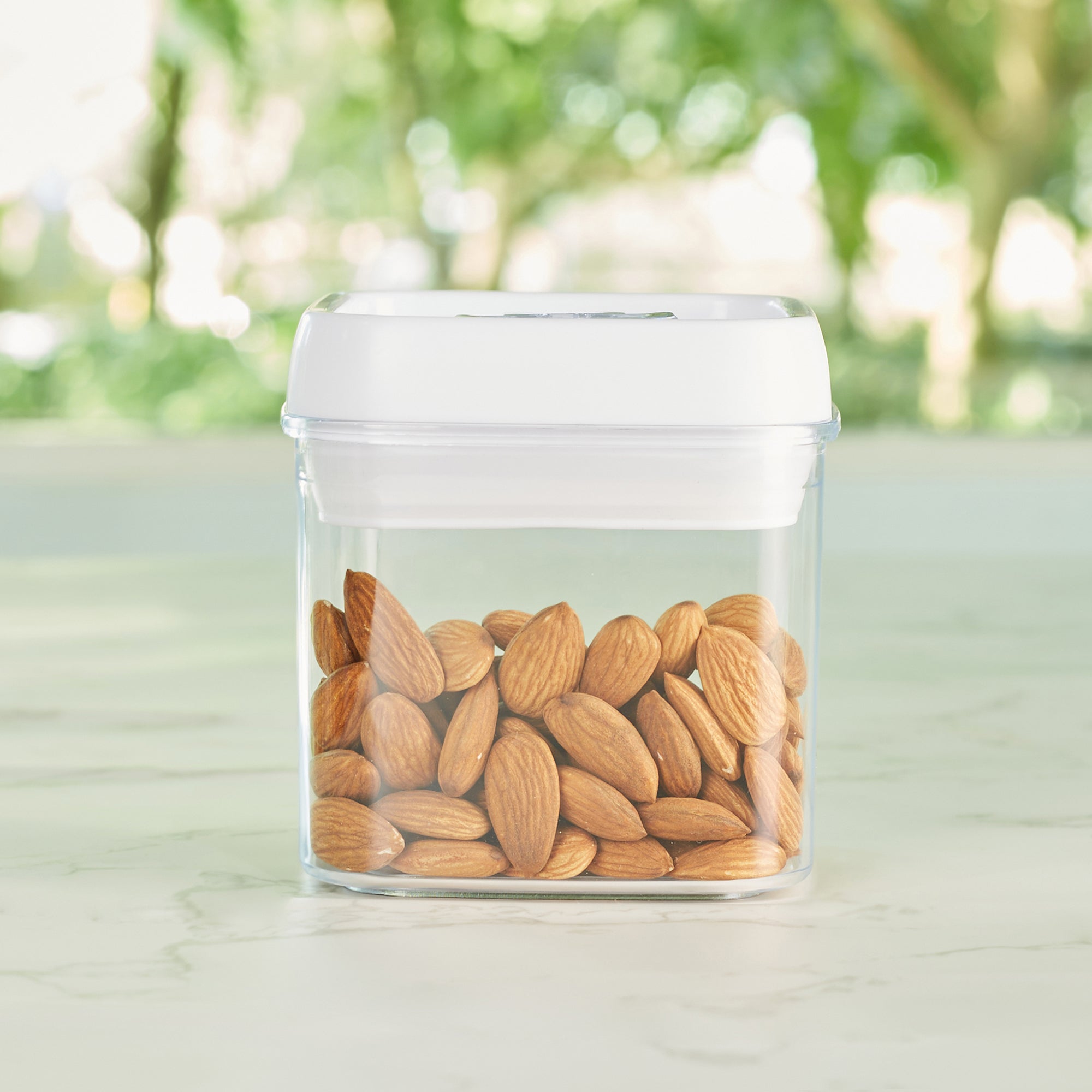 Robusto BPA Free Easy Lock Square Container 500ml in Transparent & White Colour