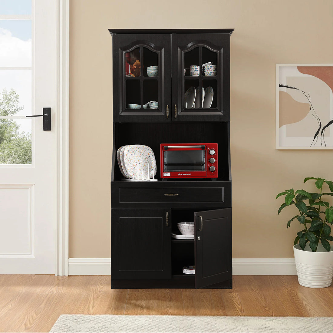 Mandarin Crockery Unit in Wenge Colour