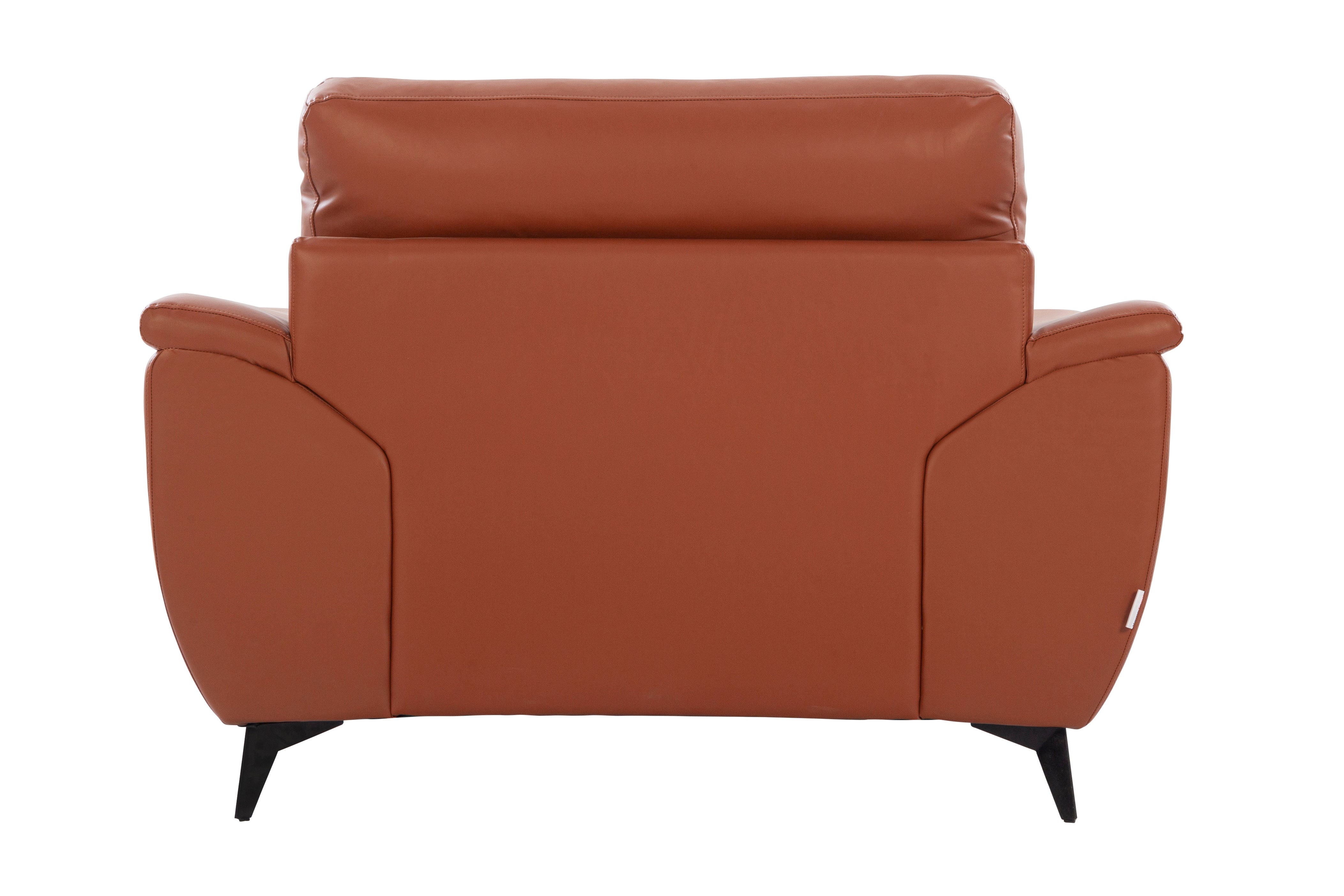 Genova Leatherette Single Seater Sofa in Tan Colour