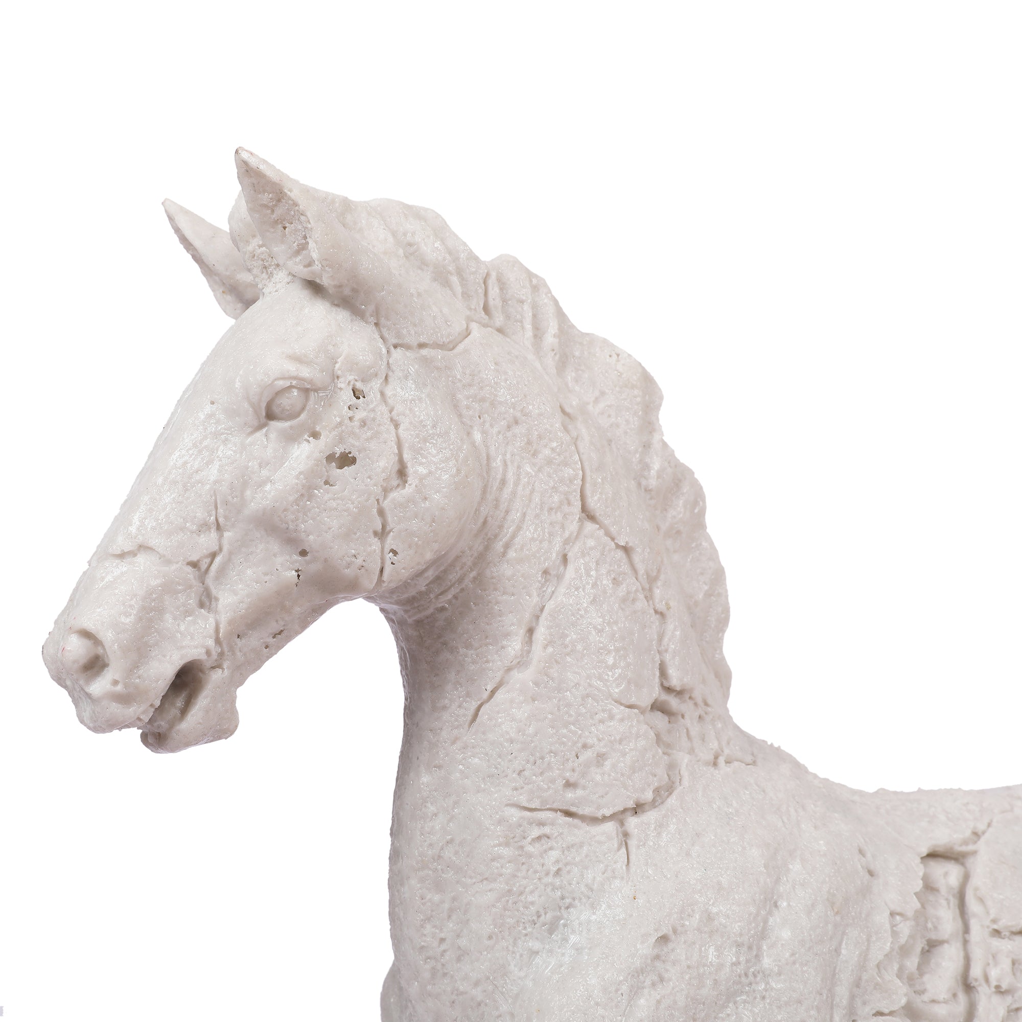 Miraya Horse on Stand Figurine White 42cm by Living Essence