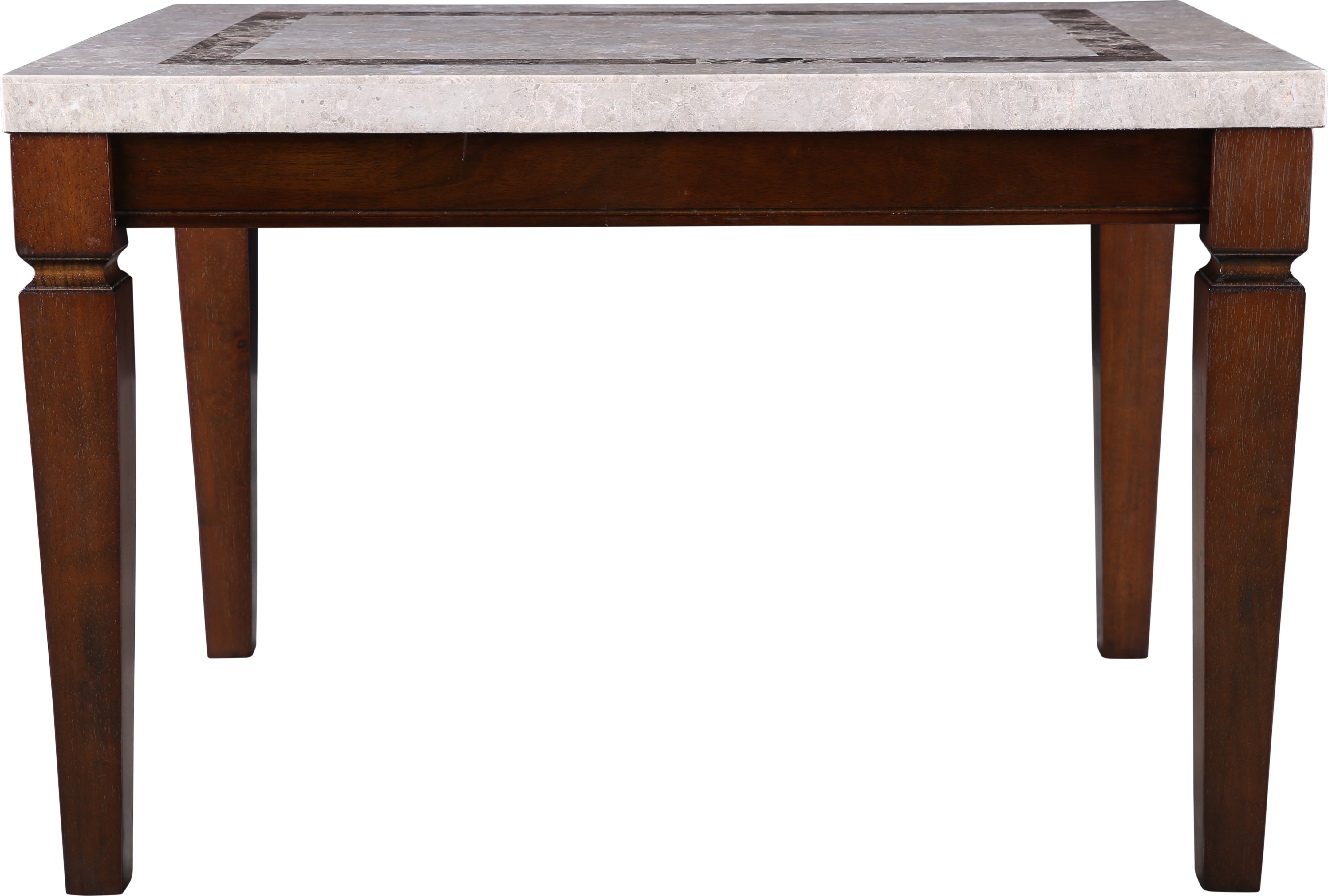Bliss Marble Top 4 Seater Dining Table with Inlay in Beige Colour