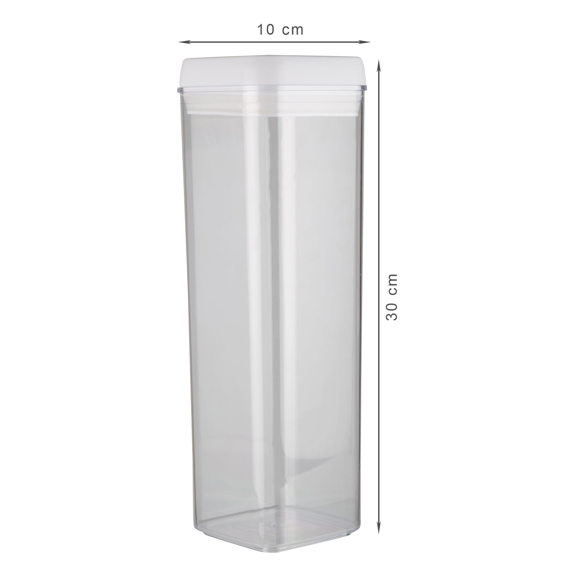 Robusto BPA Free Easy Lock Square Container 1900ml in Transparent & White Colour