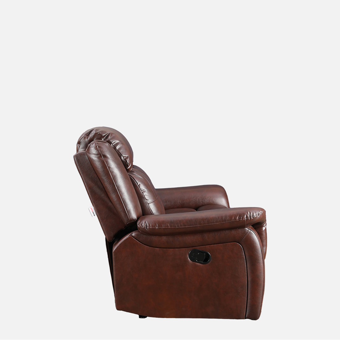 Attila Leatherette Two Seater Recliner in Brown Colour
