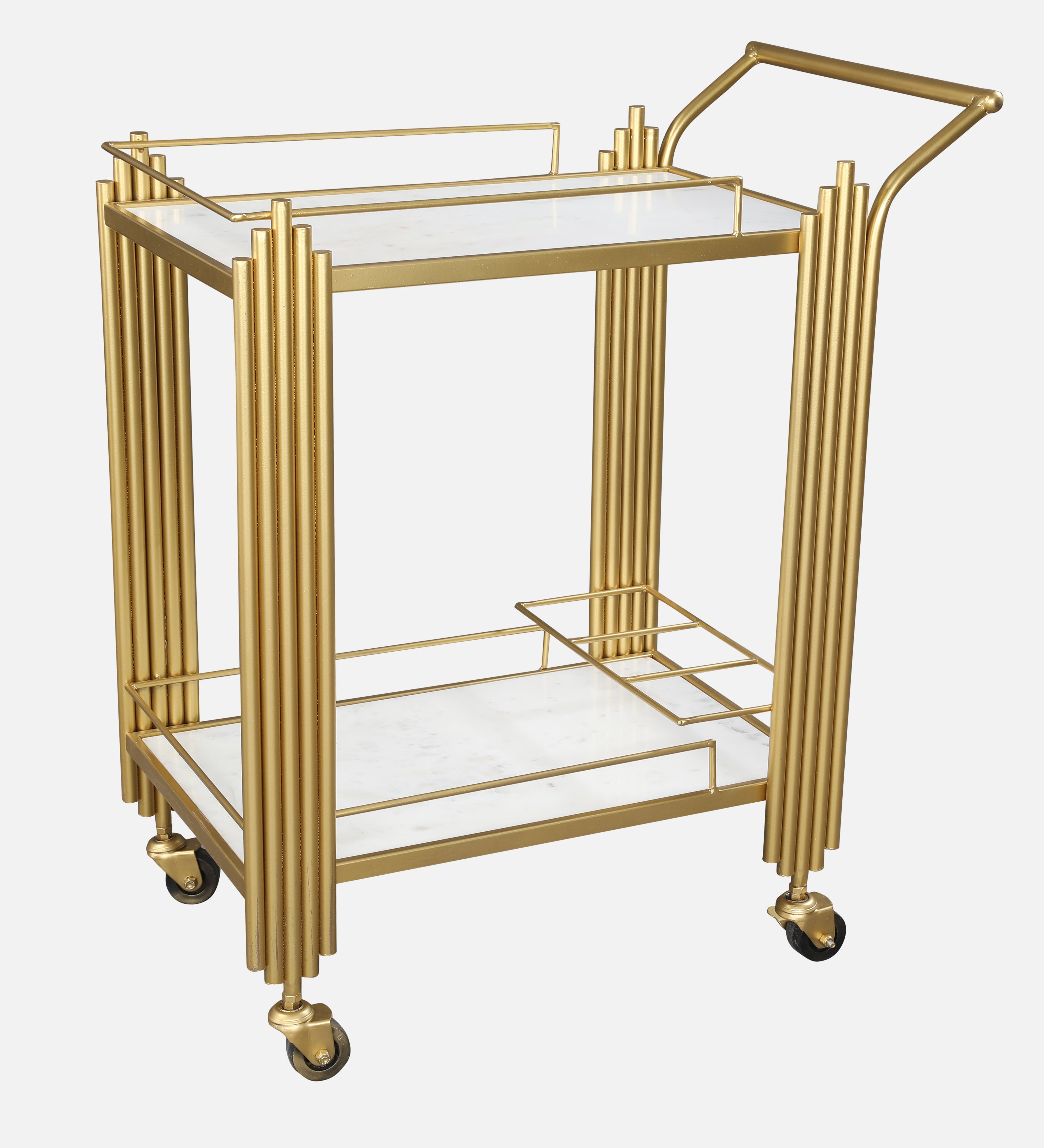 Giove Metal Serving Trolleys in Gold Colour